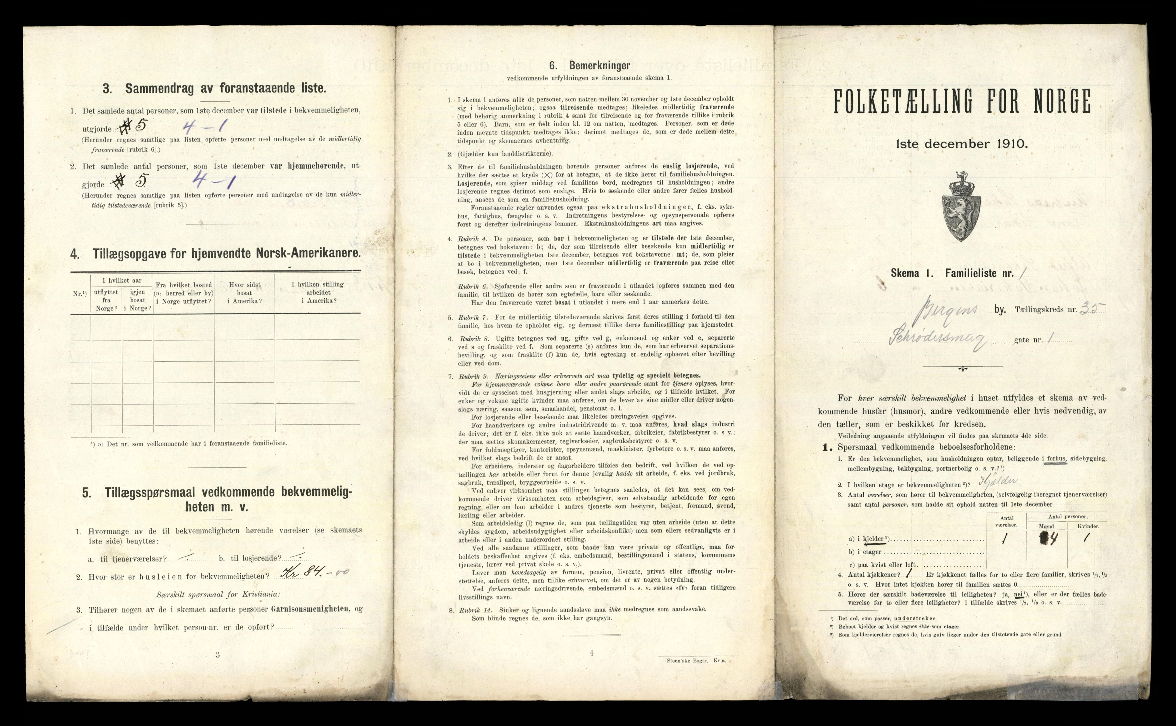 RA, 1910 census for Bergen, 1910, p. 11647