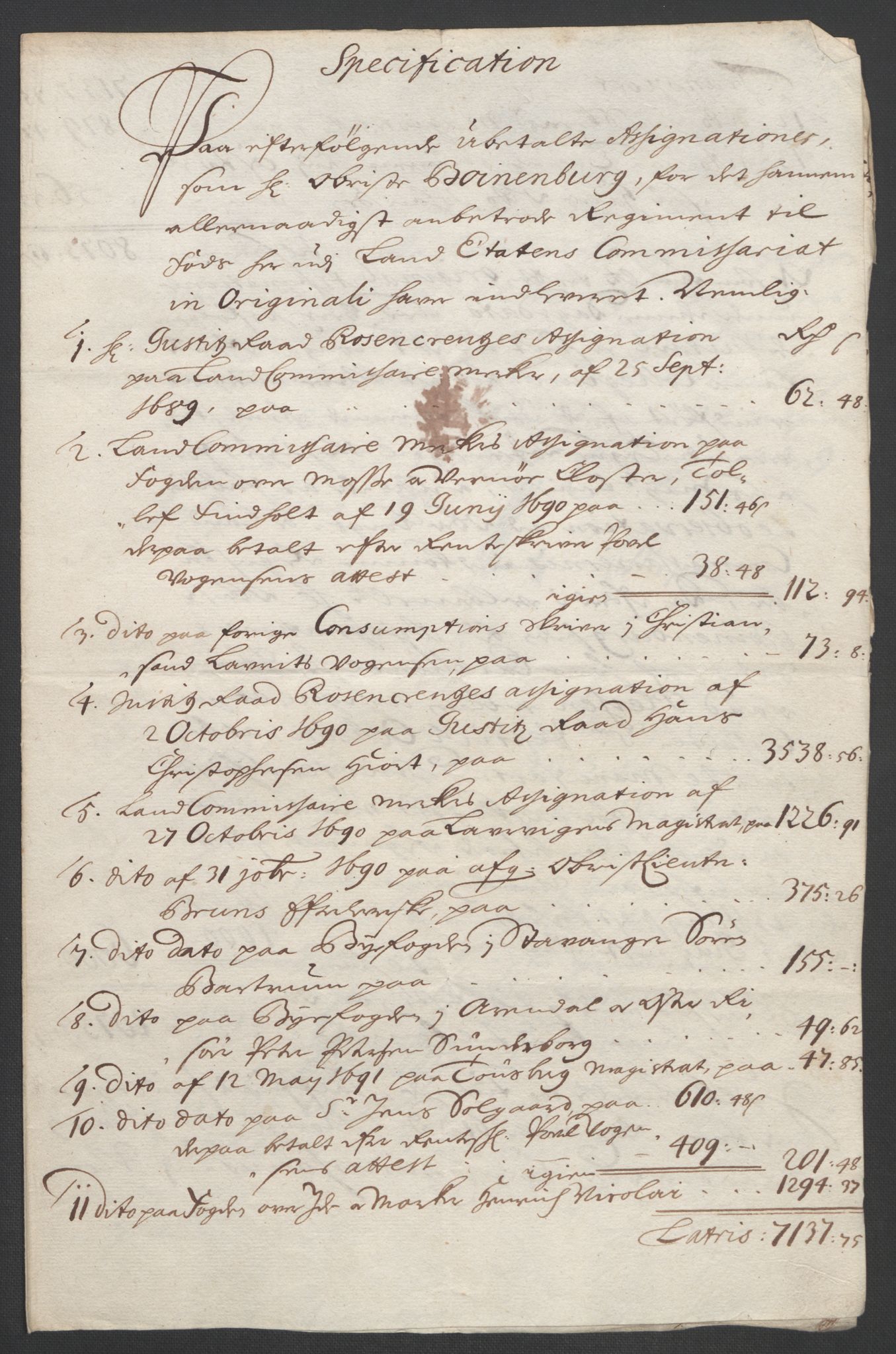 Rentekammeret inntil 1814, Reviderte regnskaper, Fogderegnskap, AV/RA-EA-4092/R47/L2856: Fogderegnskap Ryfylke, 1689-1693, p. 522