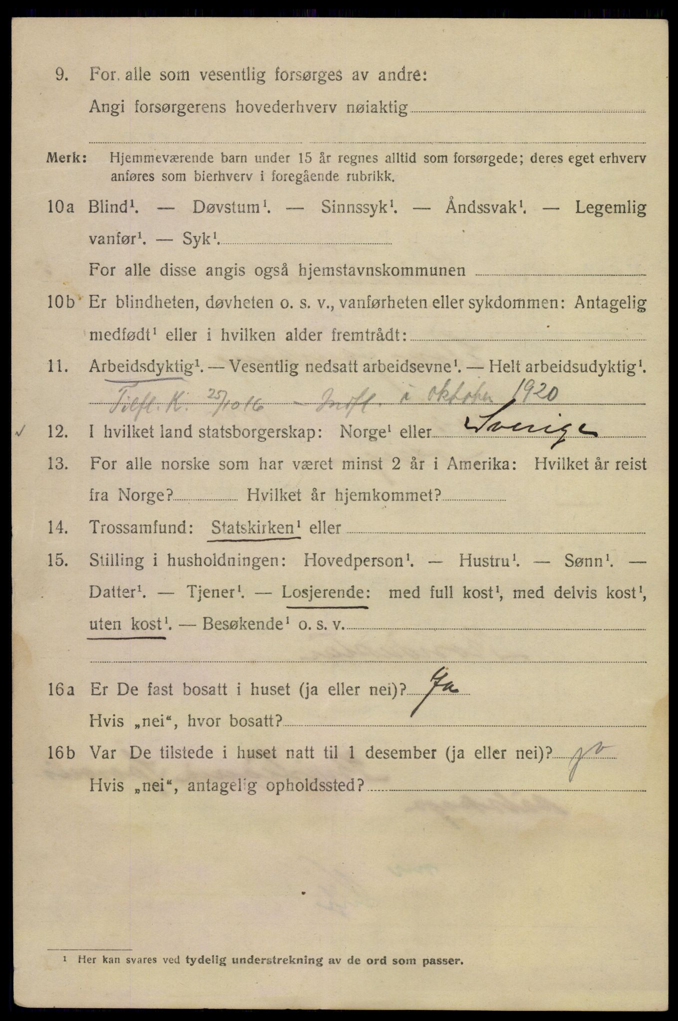 SAO, 1920 census for Kristiania, 1920, p. 593802