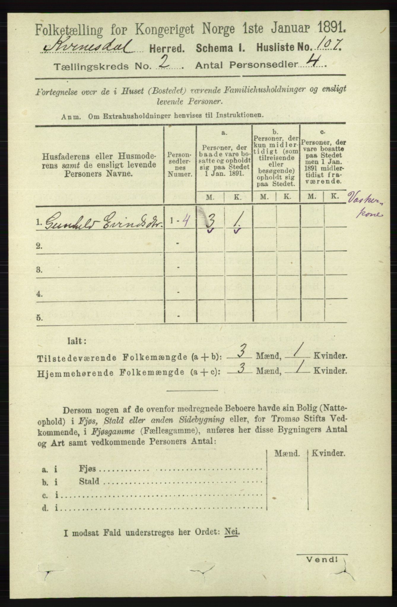 RA, 1891 census for 1037 Kvinesdal, 1891, p. 364