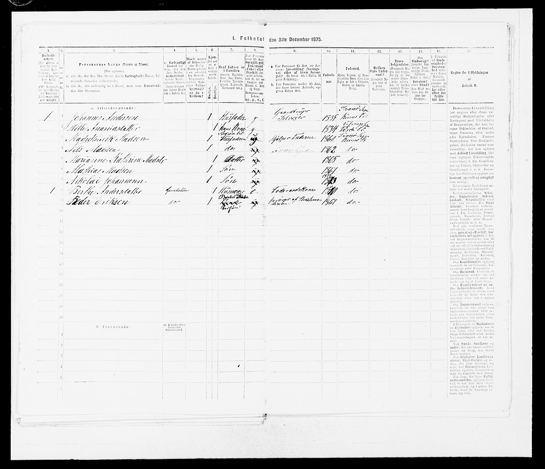 SAB, 1875 census for 1437L Kinn/Kinn og Svanøy, 1875, p. 642