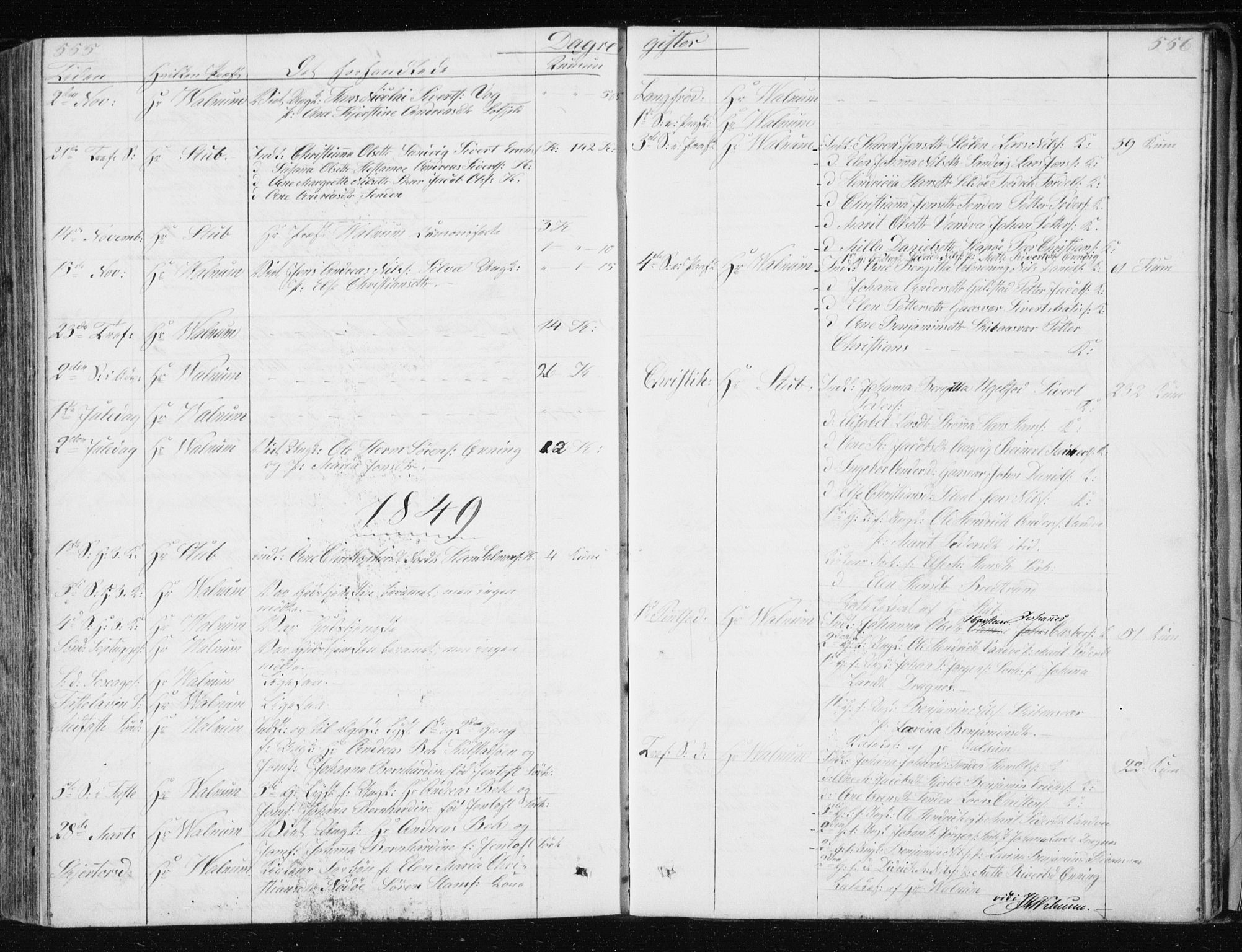 Ministerialprotokoller, klokkerbøker og fødselsregistre - Nordland, SAT/A-1459/834/L0511: Parish register (copy) no. 834C02, 1848-1862, p. 555-556