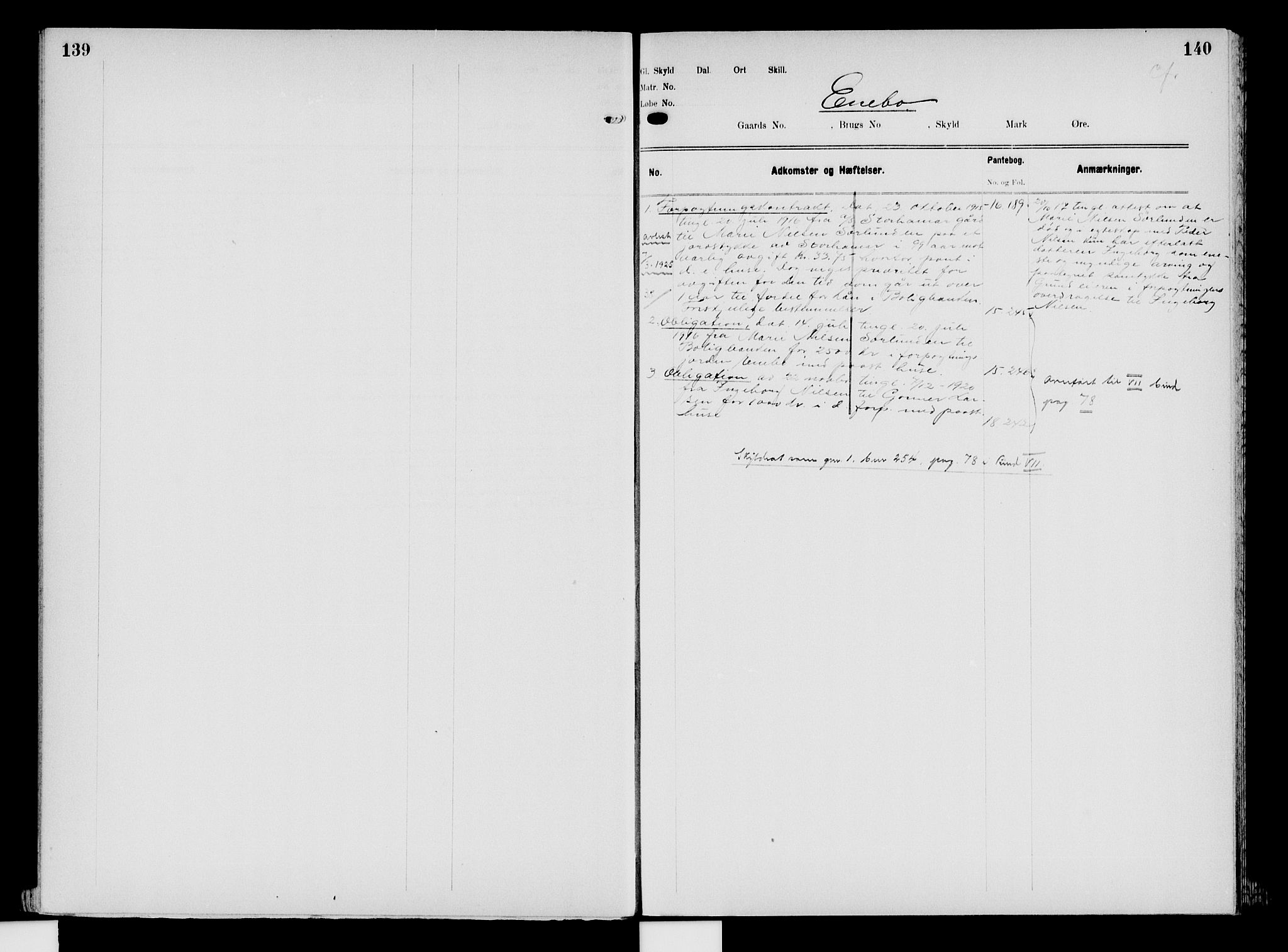 Nord-Hedmark sorenskriveri, SAH/TING-012/H/Ha/Had/Hade/L0008: Mortgage register no. 4.8, 1923-1940, p. 139-140