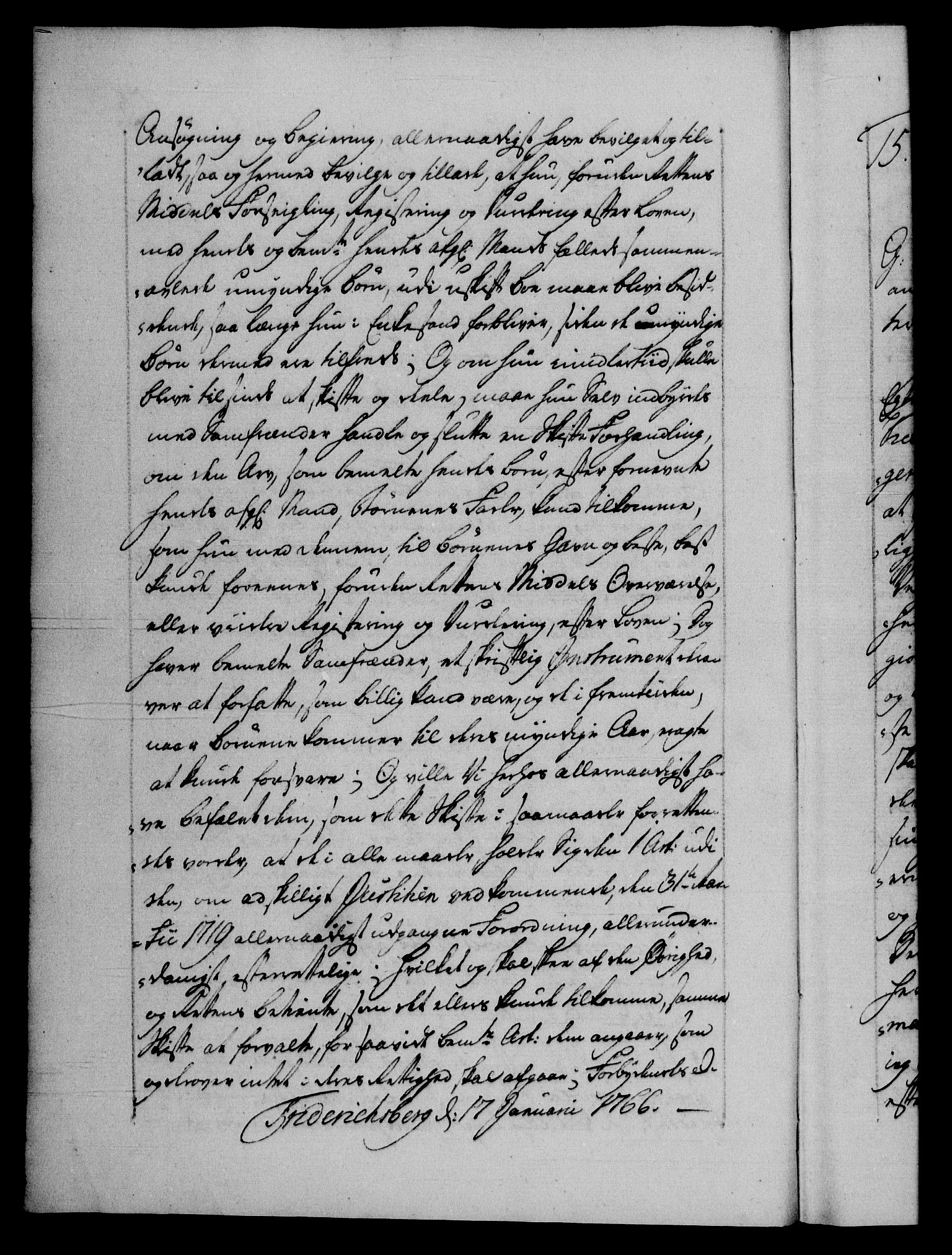 Danske Kanselli 1572-1799, AV/RA-EA-3023/F/Fc/Fca/Fcaa/L0043: Norske registre, 1766-1768, p. 3b