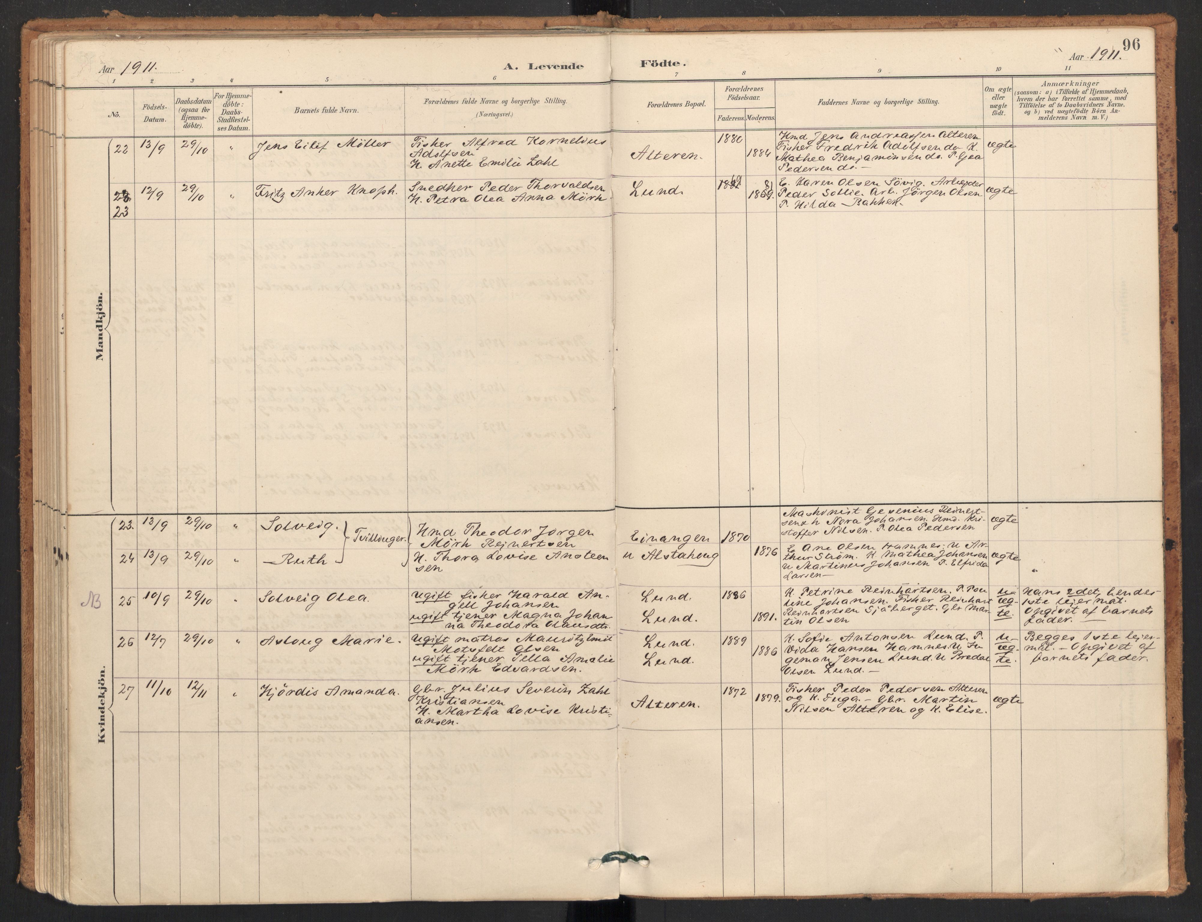 Ministerialprotokoller, klokkerbøker og fødselsregistre - Nordland, AV/SAT-A-1459/830/L0453: Parish register (official) no. 830A17, 1886-1911, p. 96