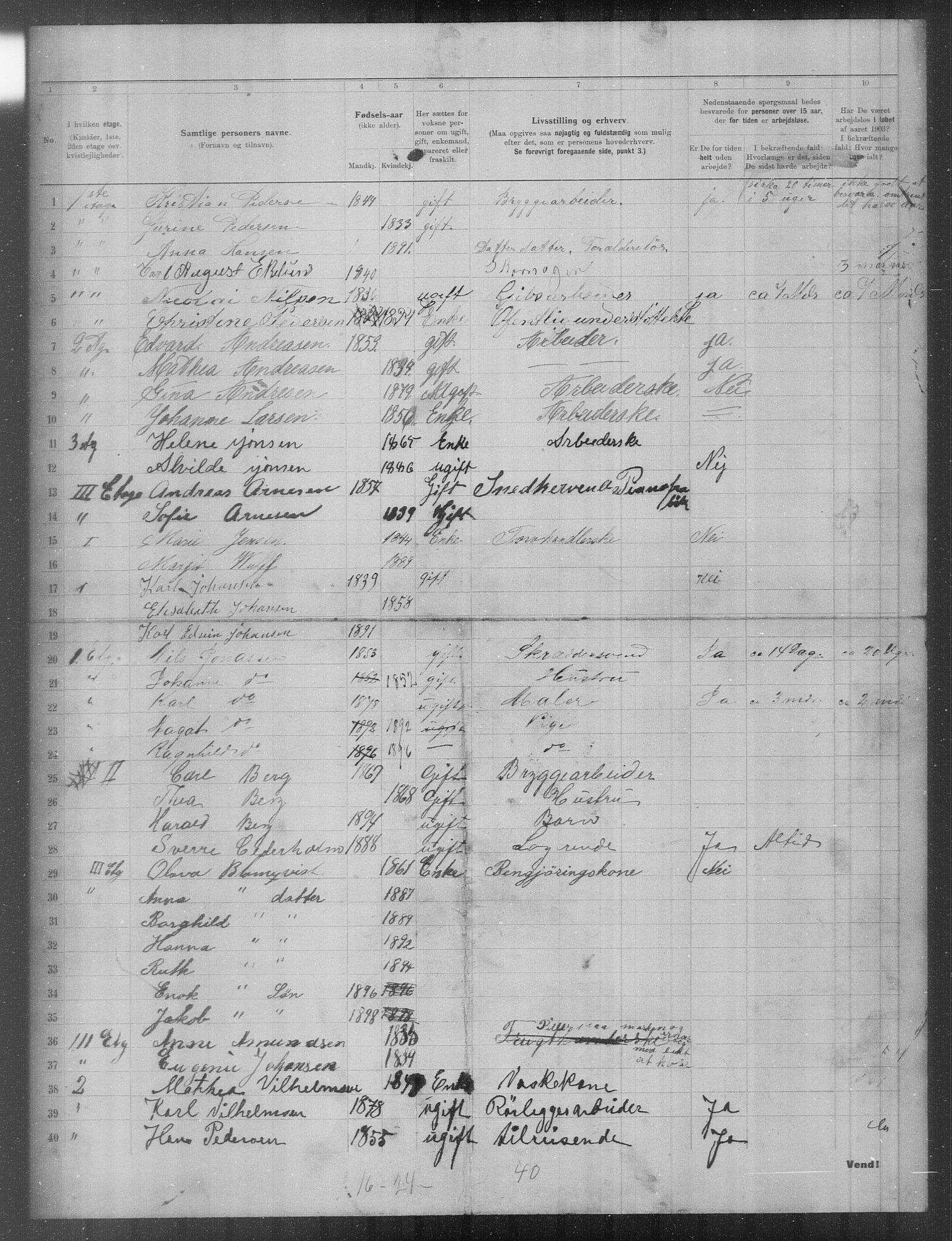 OBA, Municipal Census 1903 for Kristiania, 1903, p. 12643