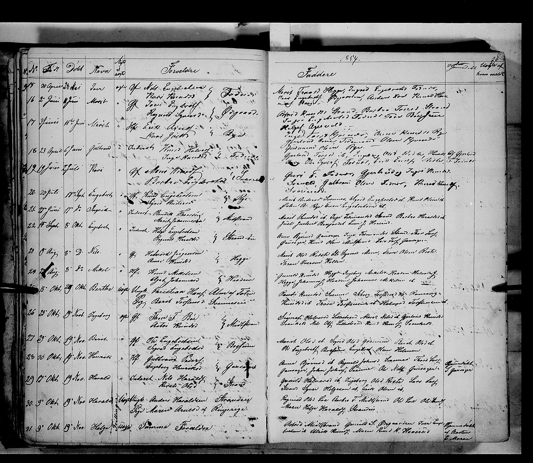 Nord-Aurdal prestekontor, SAH/PREST-132/H/Ha/Haa/L0005: Parish register (official) no. 5, 1842-1863, p. 26