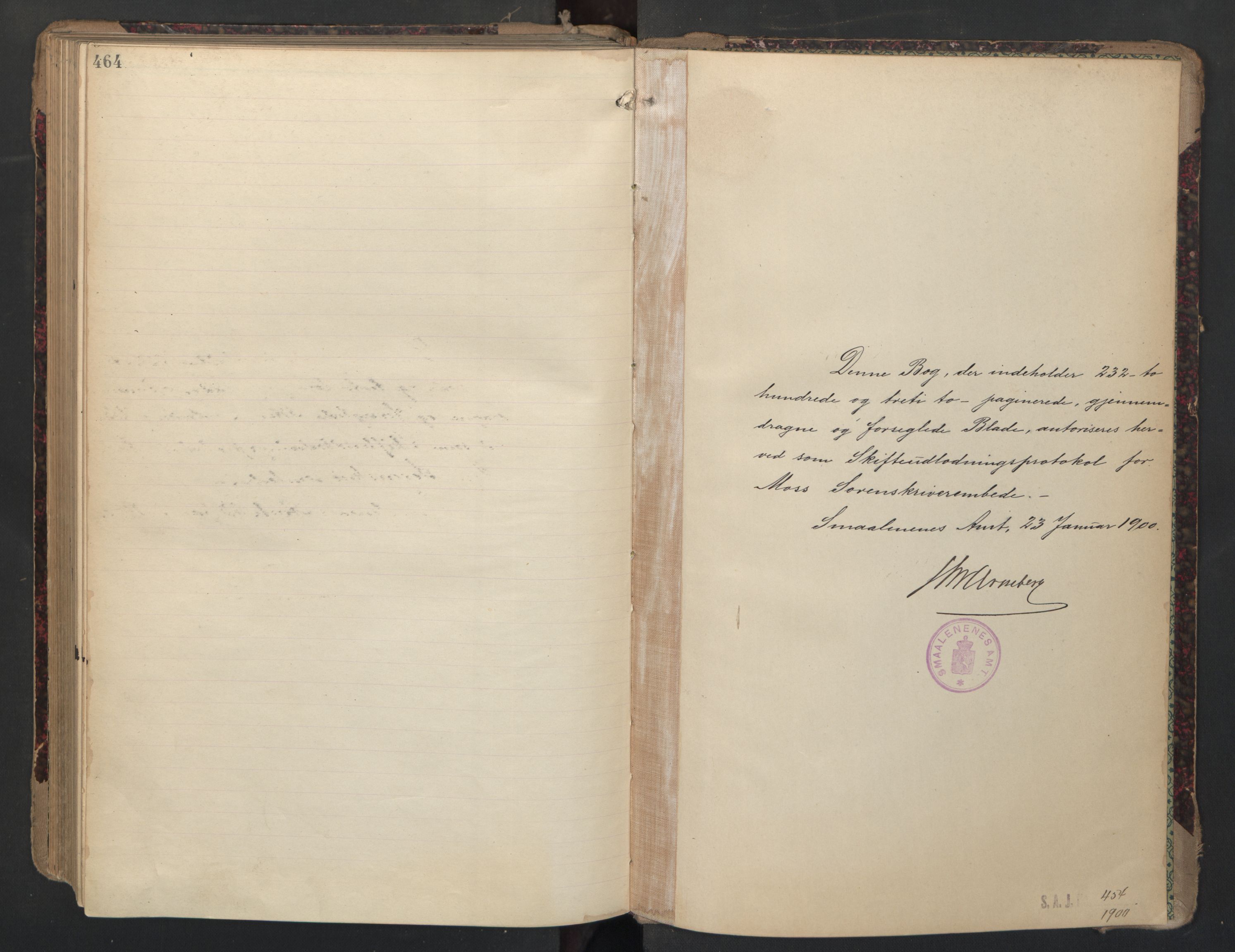 Moss sorenskriveri, SAO/A-10168, 1900-1905, p. 464-465