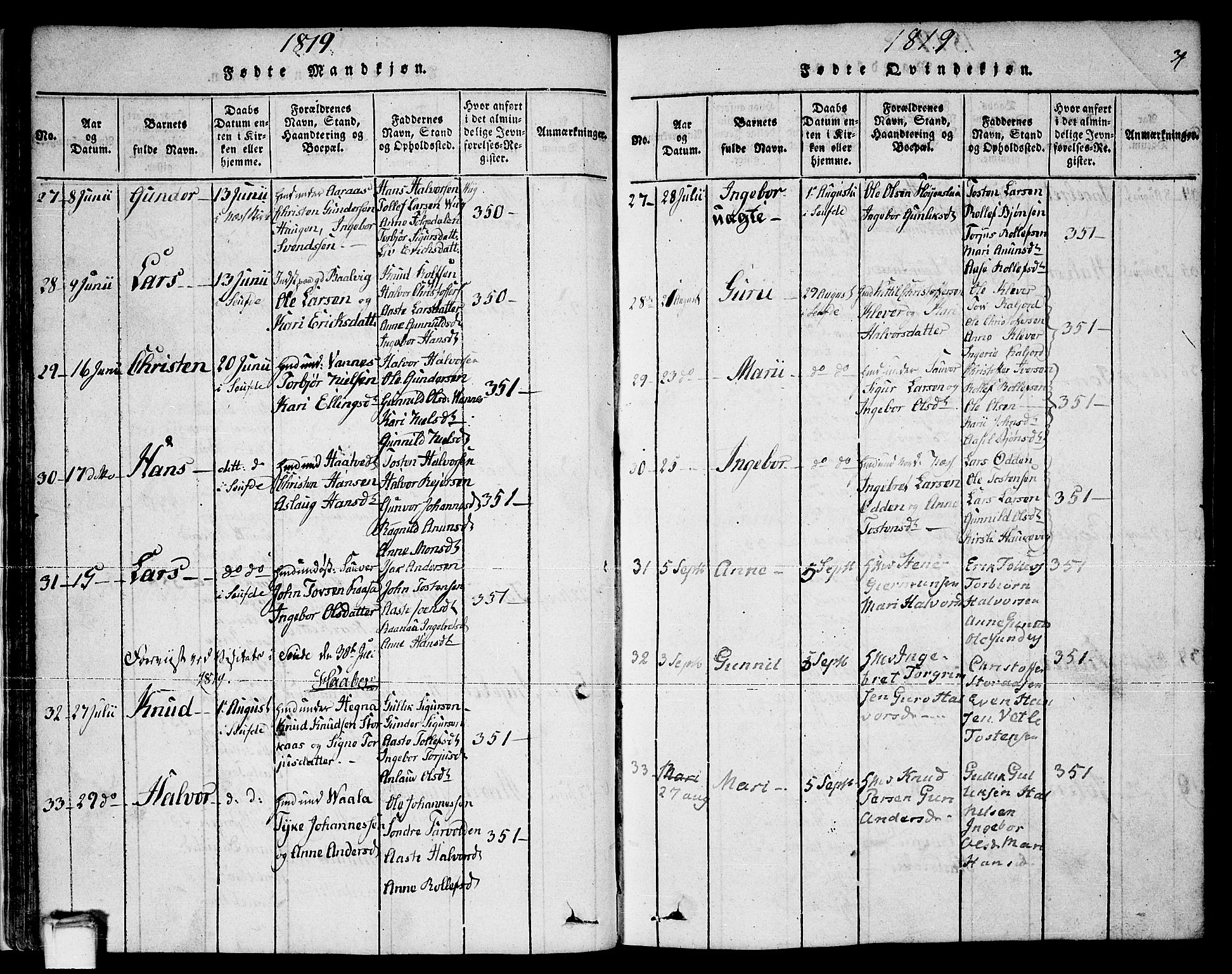 Sauherad kirkebøker, AV/SAKO-A-298/F/Fa/L0005: Parish register (official) no. I 5, 1815-1829, p. 39