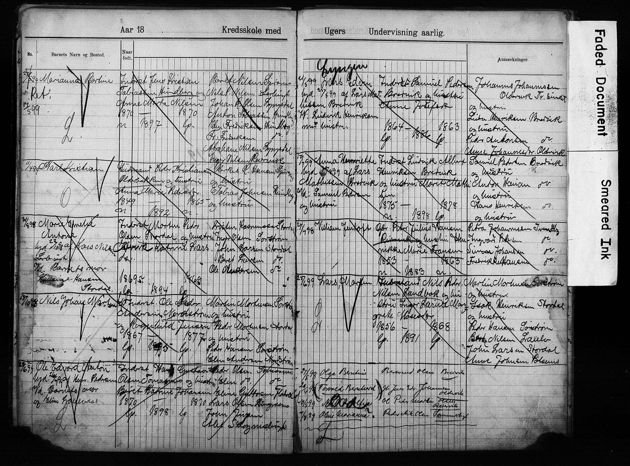 Lyngen sokneprestembete, AV/SATØ-S-1289/H/Ha/L0052/0001: Baptism register no. 52.1, 1895-1914