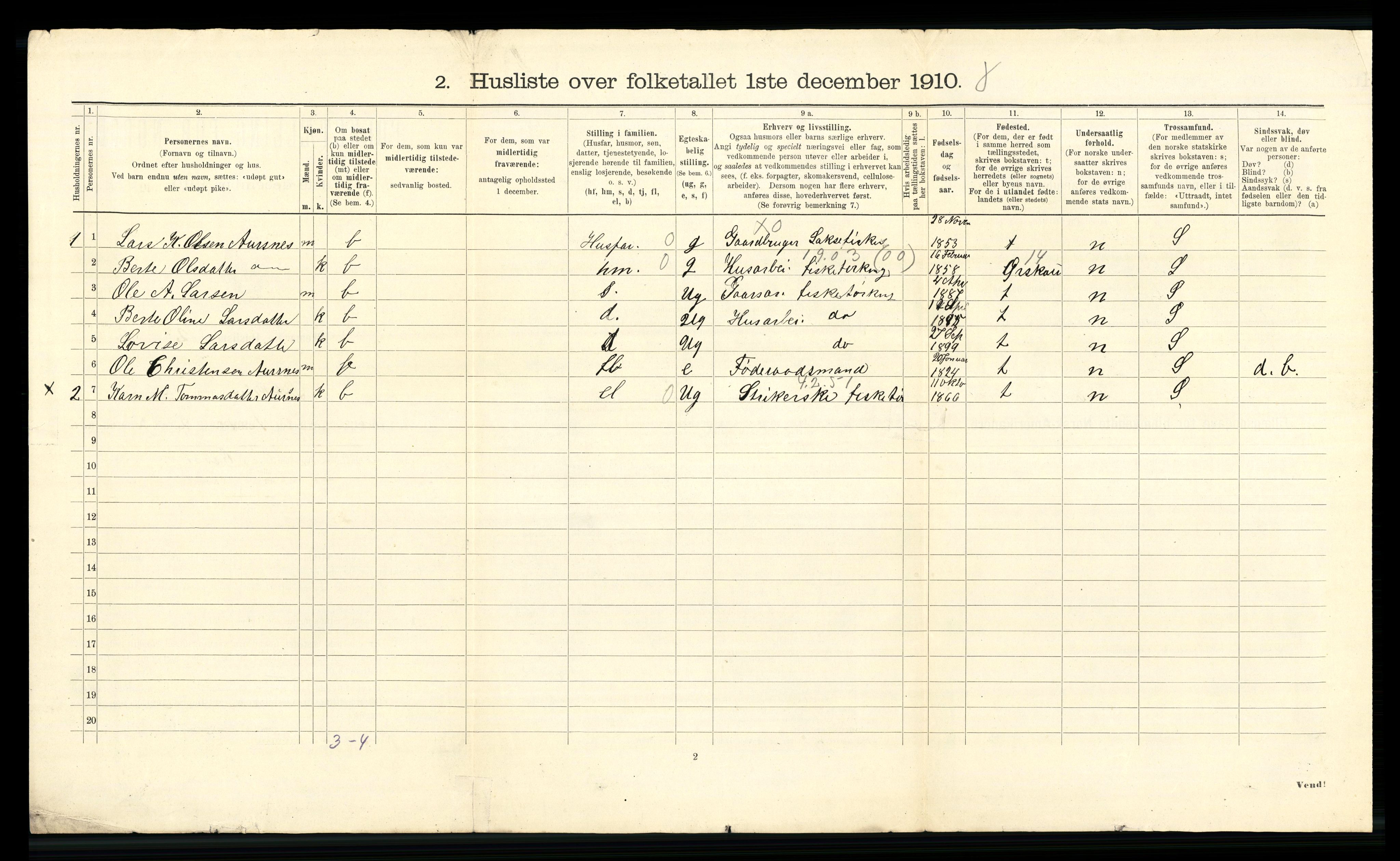 RA, 1910 census for Sykkylven, 1910, p. 50