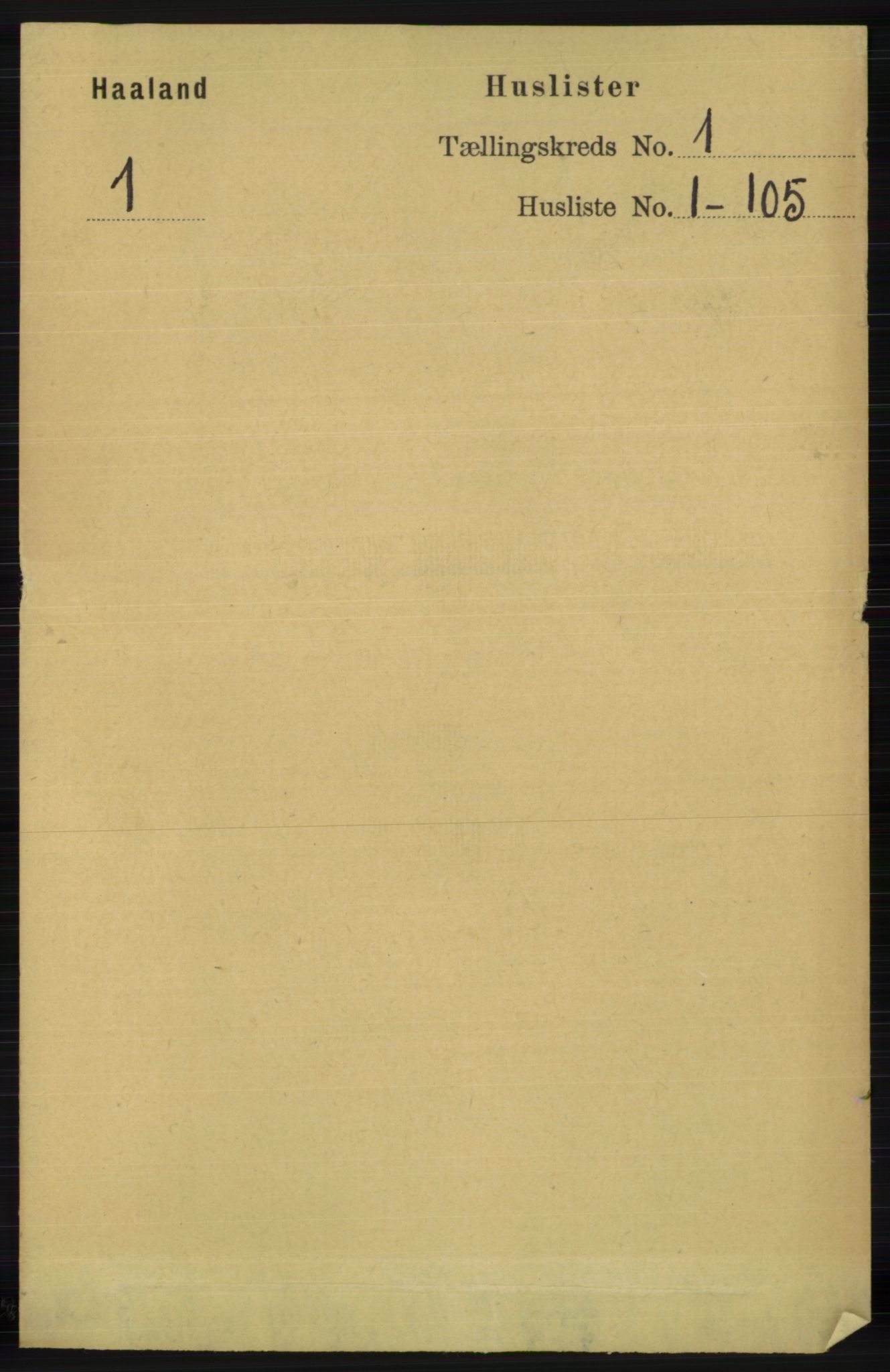 RA, 1891 census for 1124 Haaland, 1891, p. 23