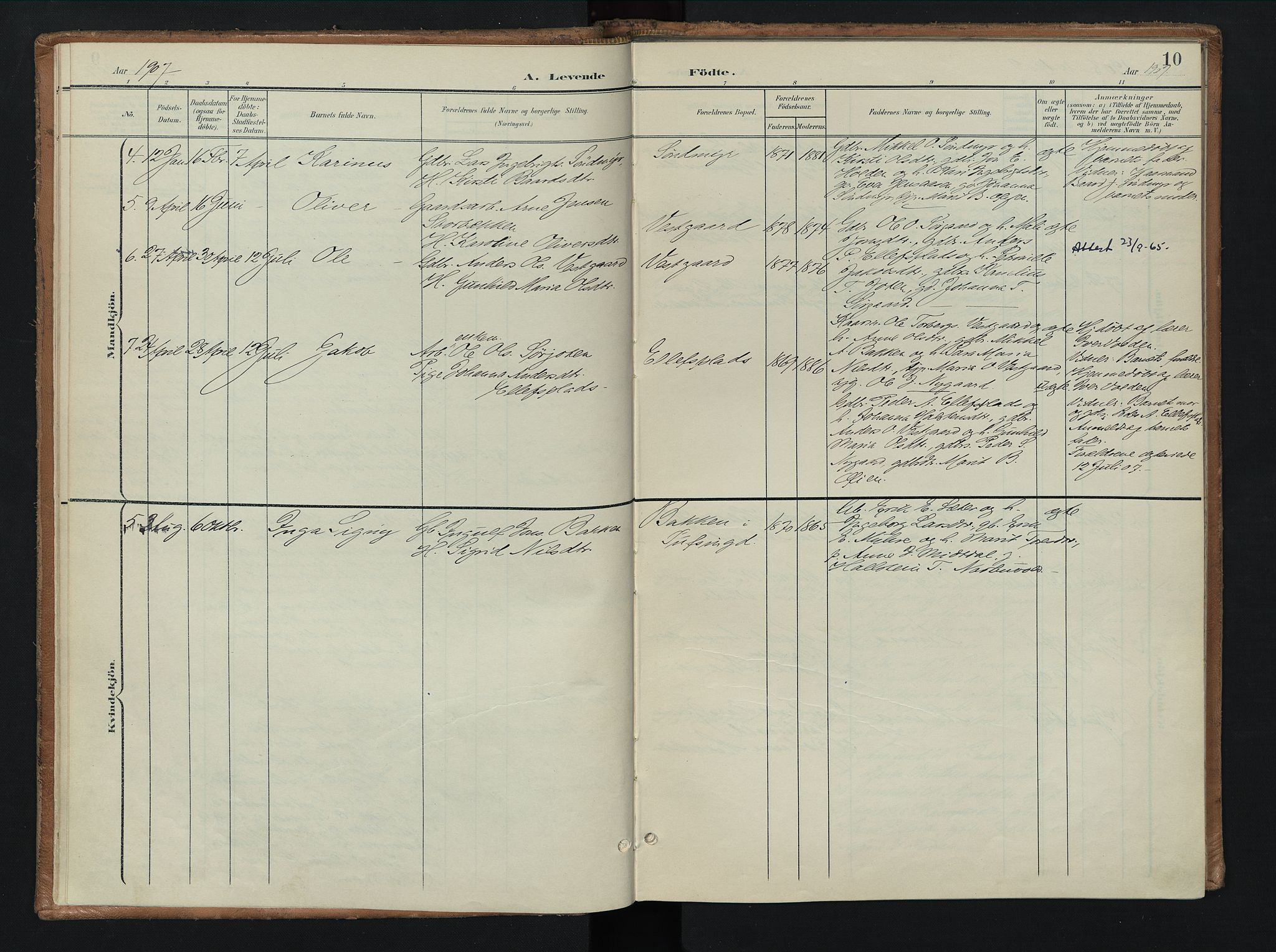 Tolga prestekontor, SAH/PREST-062/K/L0010: Parish register (official) no. 10, 1901-1915, p. 10