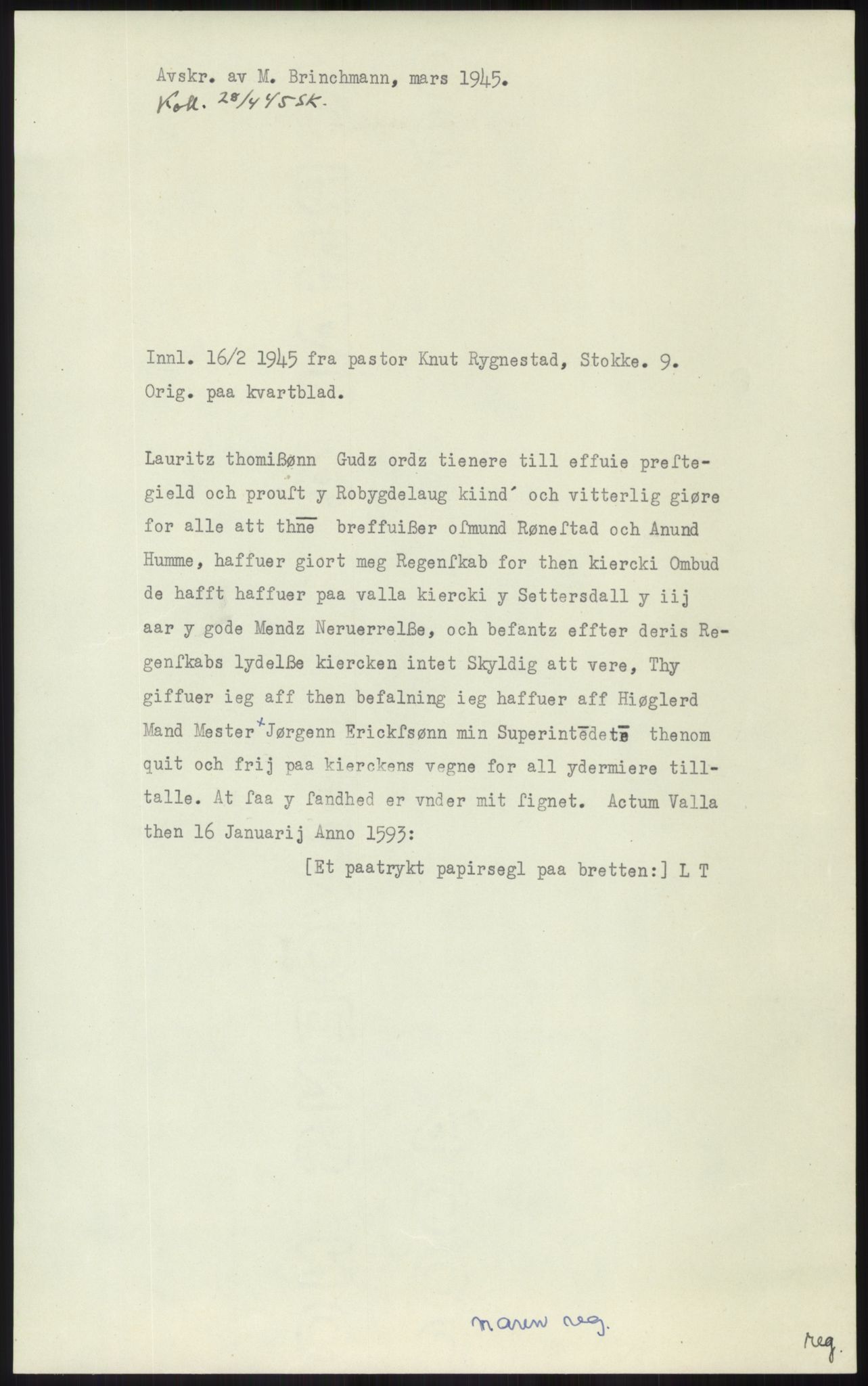 Samlinger til kildeutgivelse, Diplomavskriftsamlingen, AV/RA-EA-4053/H/Ha, p. 1524