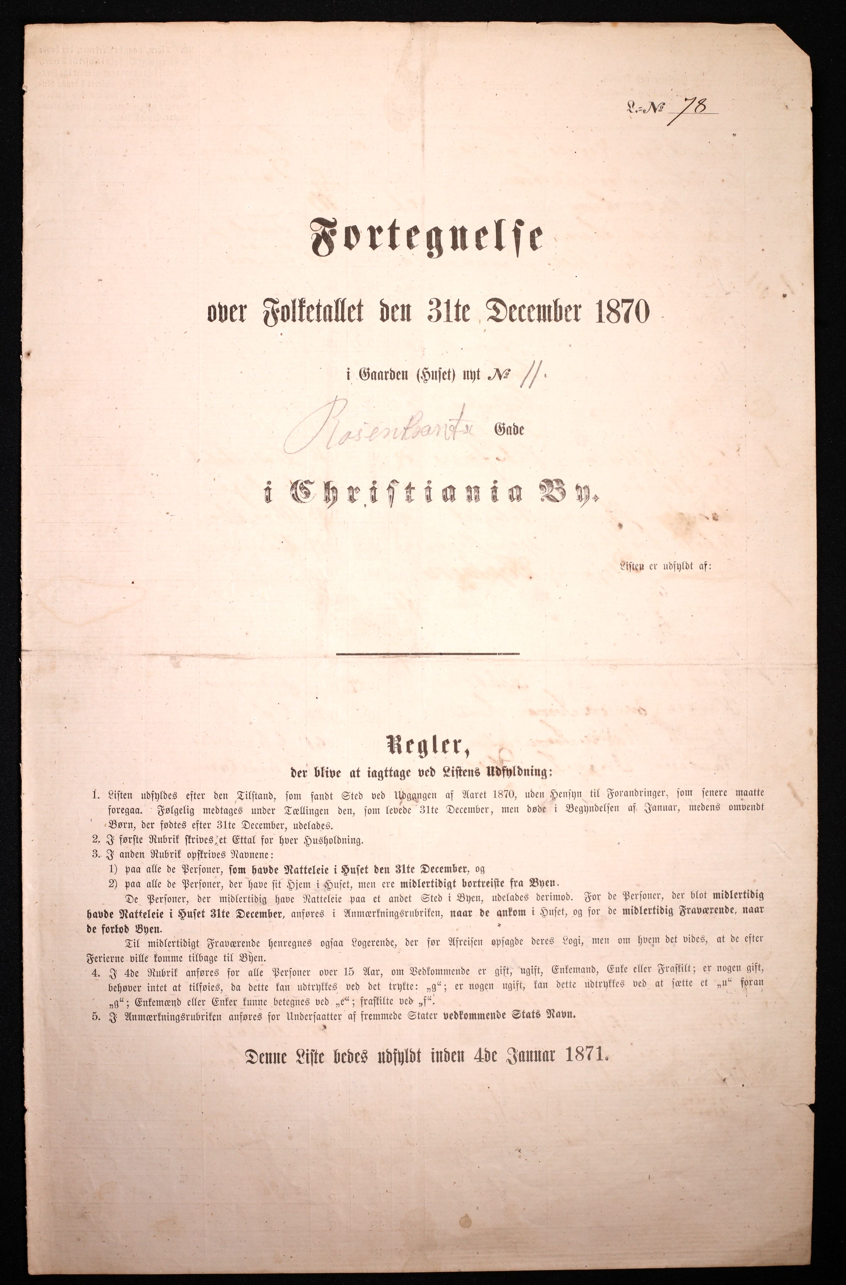 RA, 1870 census for 0301 Kristiania, 1870, p. 2897