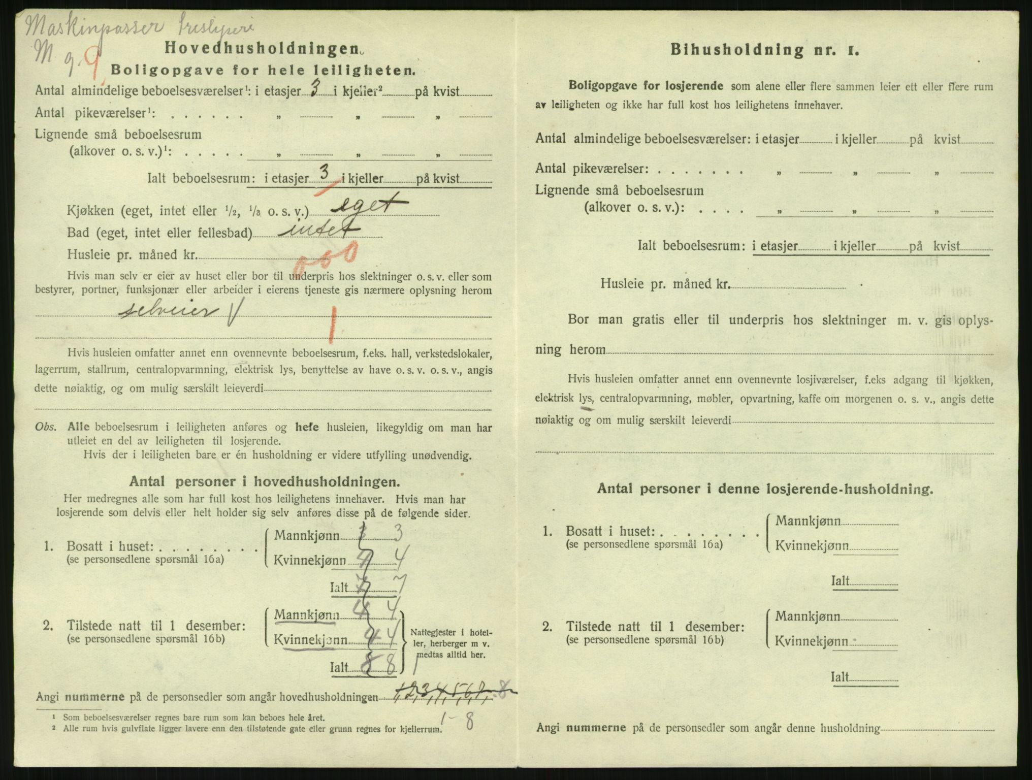 SAKO, 1920 census for Hønefoss, 1920, p. 2109