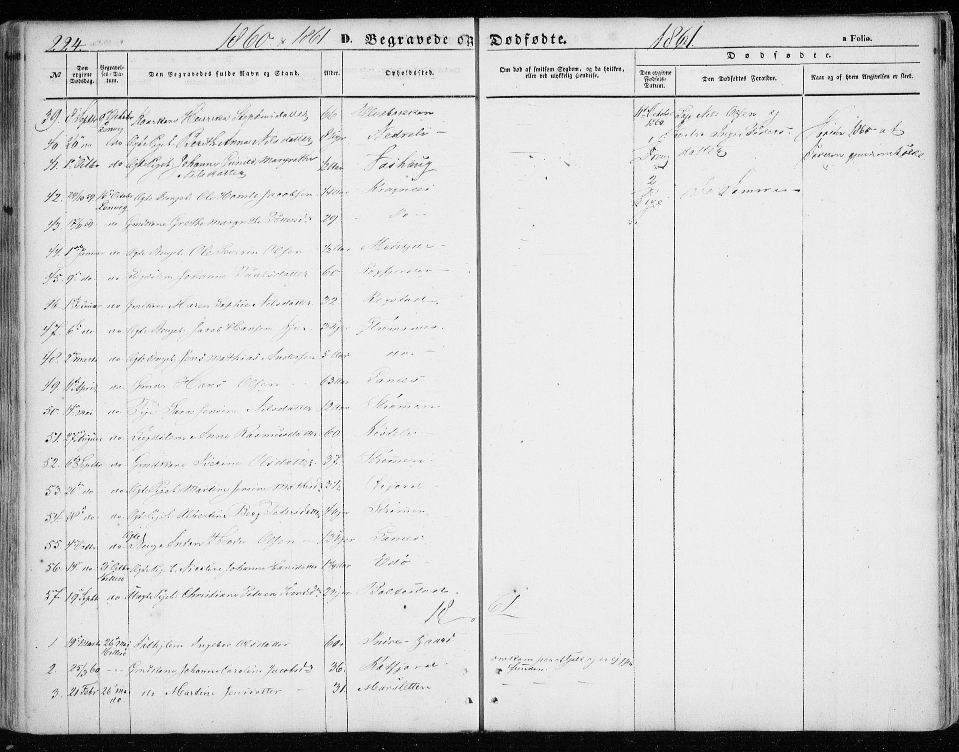 Lenvik sokneprestembete, SATØ/S-1310/H/Ha/Haa/L0007kirke: Parish register (official) no. 7, 1855-1865, p. 224