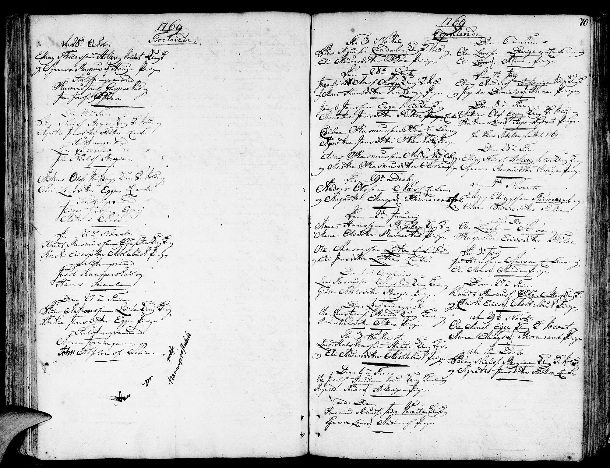 Gloppen sokneprestembete, AV/SAB-A-80101/H/Haa/Haaa/L0004: Parish register (official) no. A 4, 1758-1784, p. 70