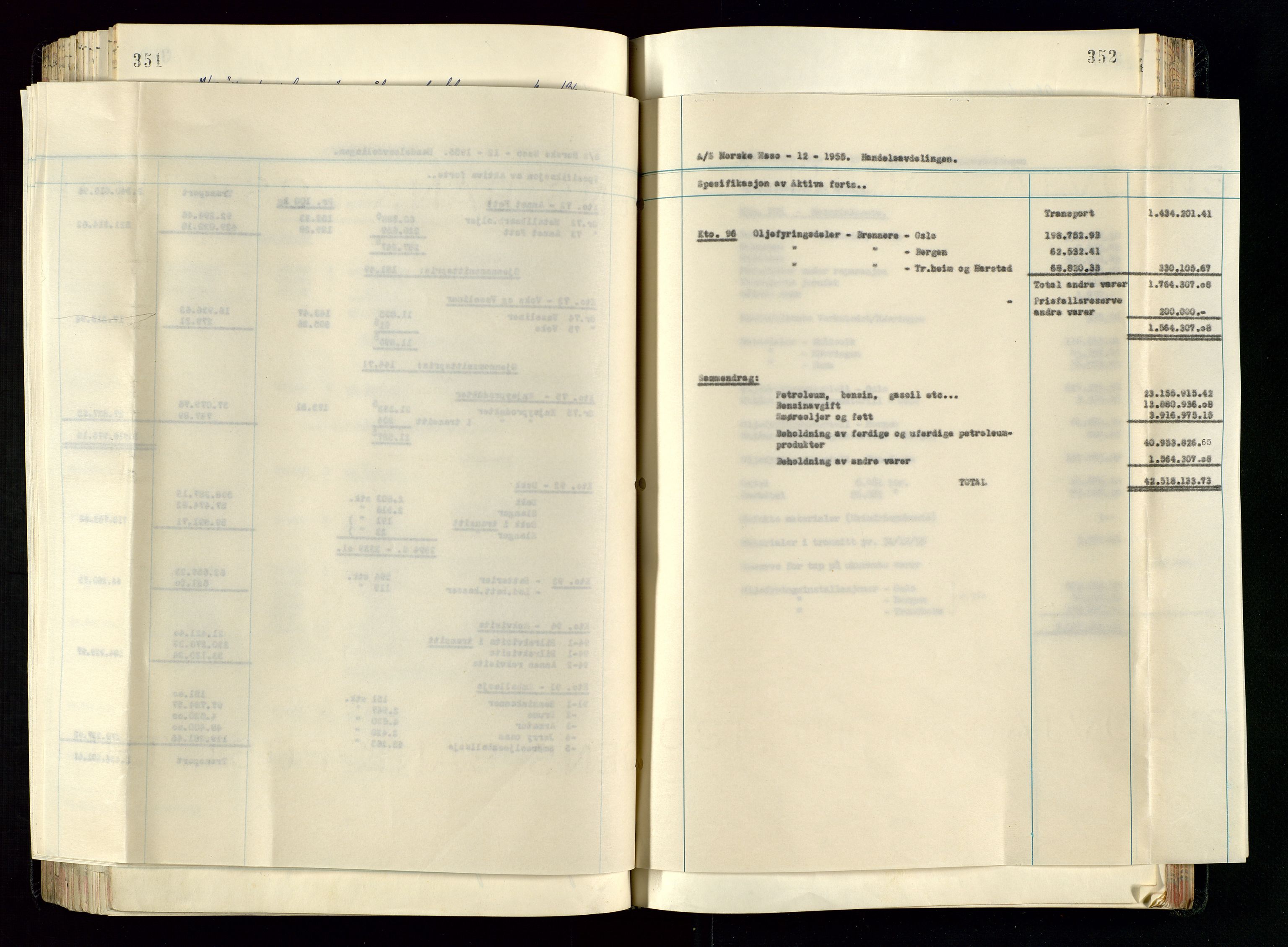 PA 1534 - Østlandske Petroleumscompagni A/S, AV/SAST-A-101954/A/Aa/L0005/0001: Direksjonsprotokoller / Den Administrerende Direksjon alle selskaper (referatprotokoll), 1943-1958