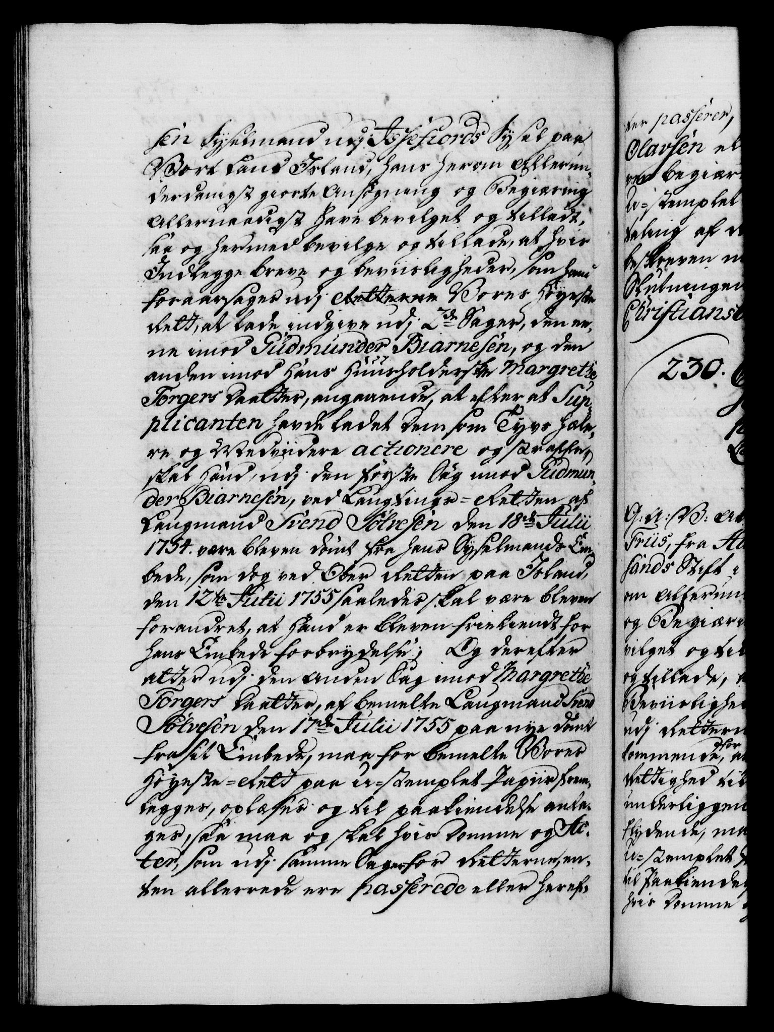 Danske Kanselli 1572-1799, AV/RA-EA-3023/F/Fc/Fca/Fcaa/L0039: Norske registre, 1755-1756, p. 575b