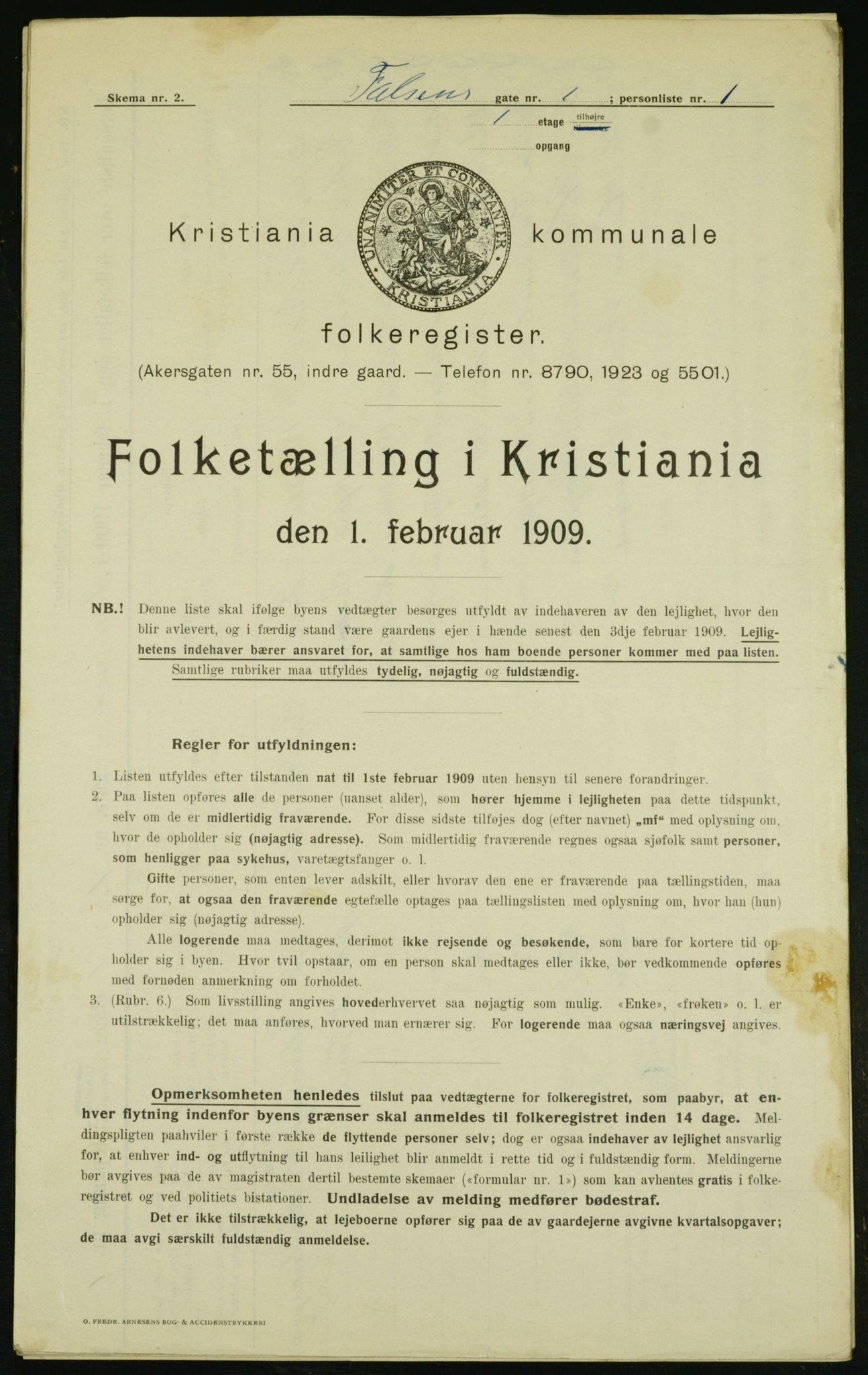 OBA, Municipal Census 1909 for Kristiania, 1909, p. 20970