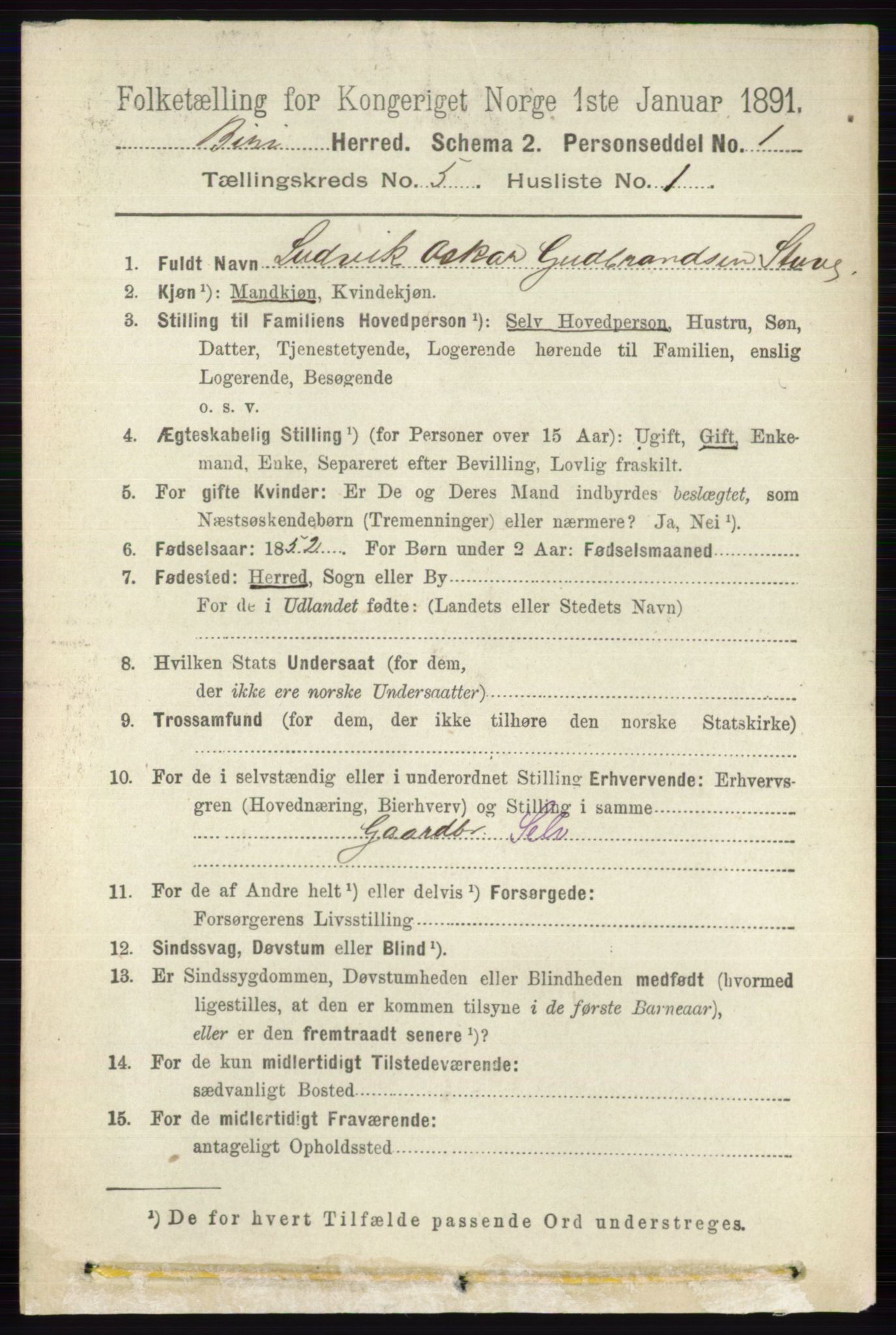 RA, 1891 census for 0525 Biri, 1891, p. 1787