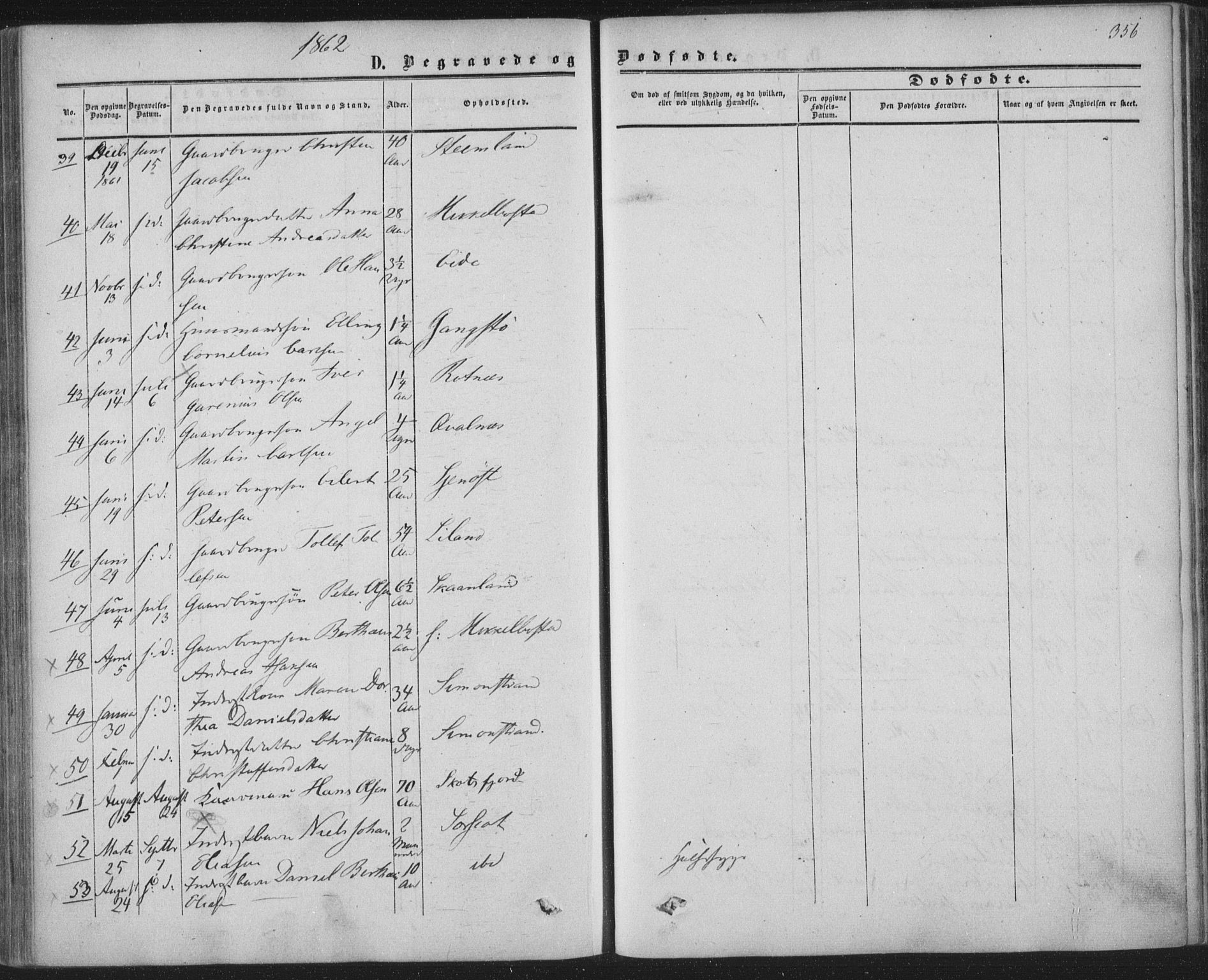 Ministerialprotokoller, klokkerbøker og fødselsregistre - Nordland, AV/SAT-A-1459/855/L0800: Parish register (official) no. 855A08, 1852-1864, p. 356