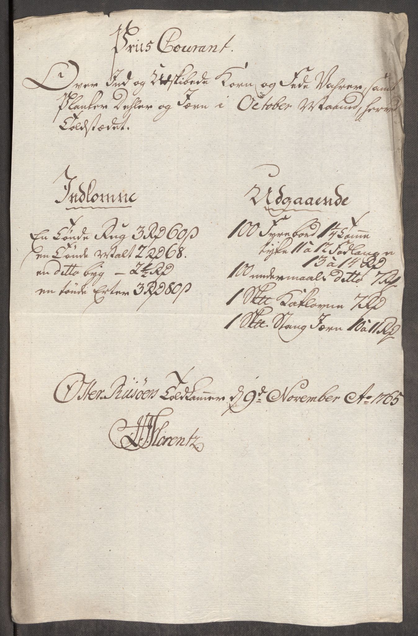 Rentekammeret inntil 1814, Realistisk ordnet avdeling, AV/RA-EA-4070/Oe/L0008: [Ø1]: Priskuranter, 1764-1768, p. 433