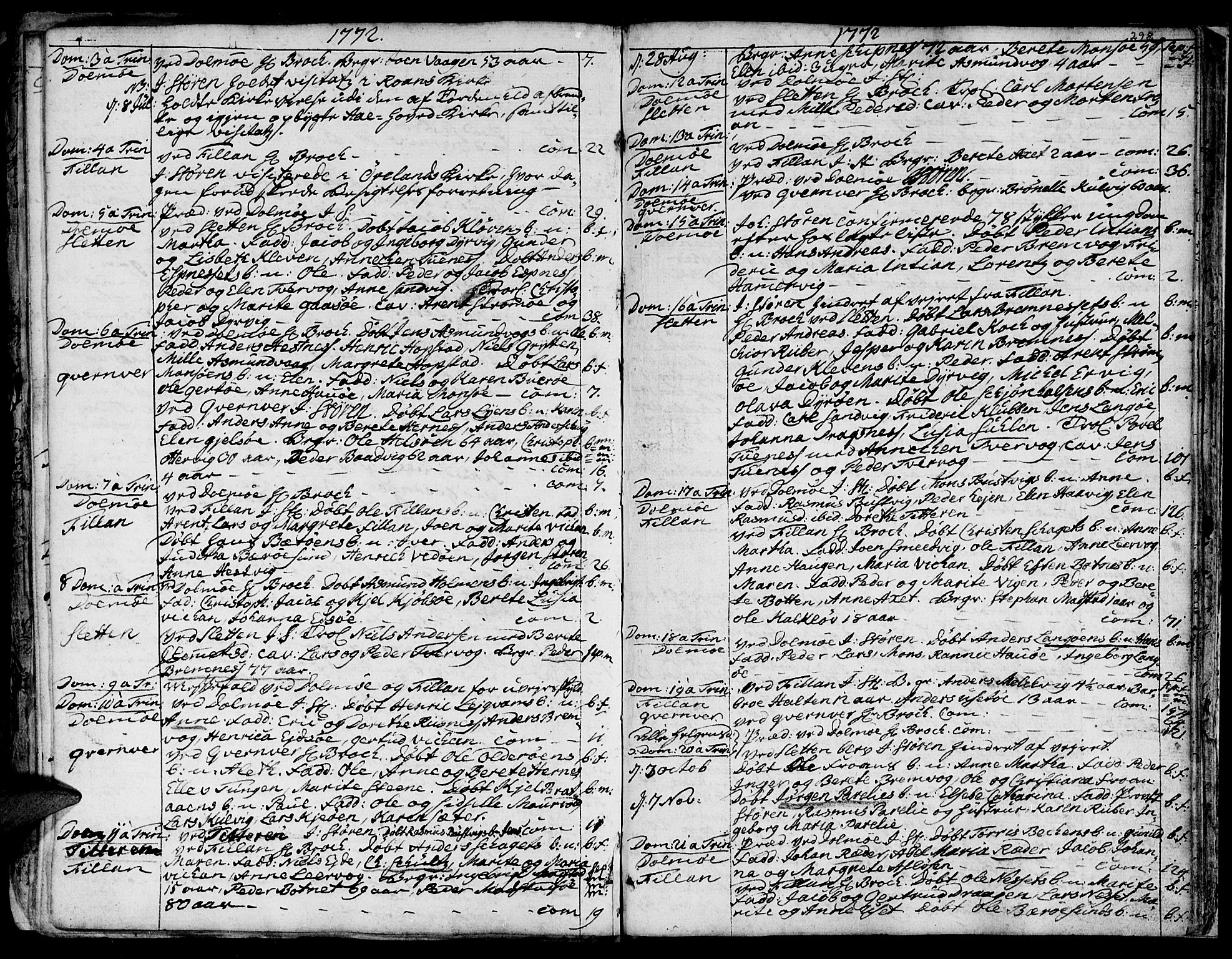 Ministerialprotokoller, klokkerbøker og fødselsregistre - Sør-Trøndelag, SAT/A-1456/634/L0525: Parish register (official) no. 634A01, 1736-1775, p. 298