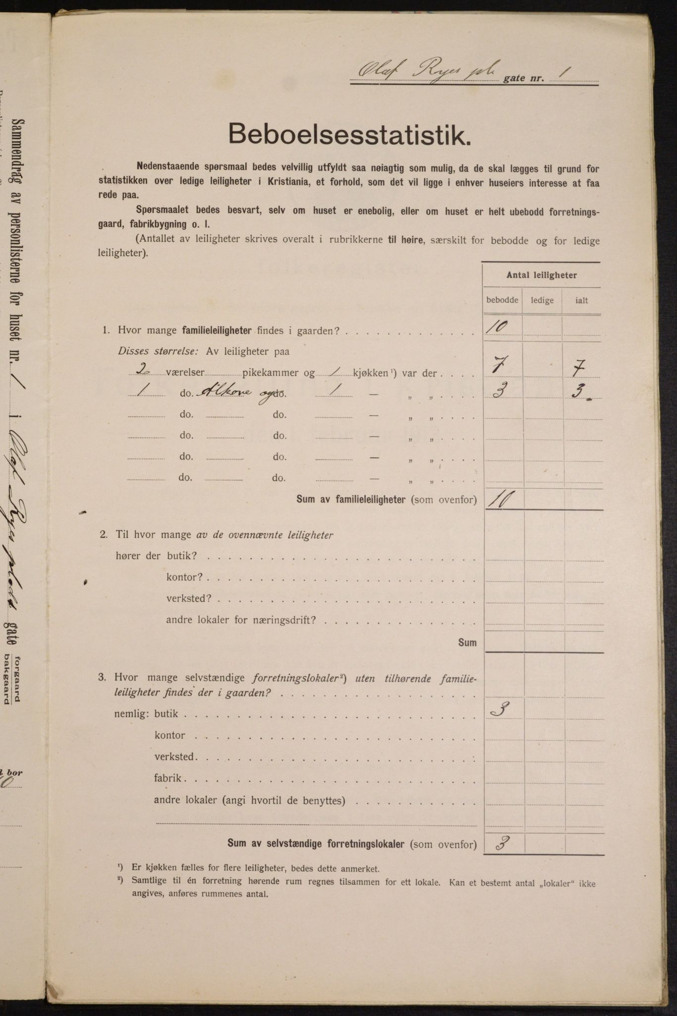 OBA, Municipal Census 1913 for Kristiania, 1913, p. 75174