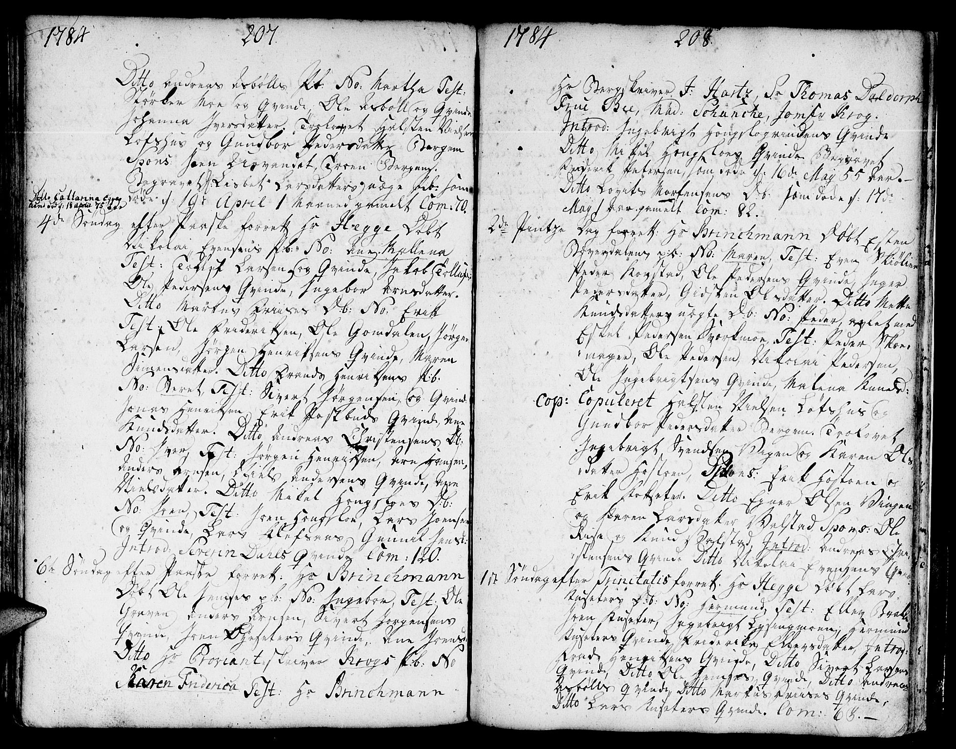 Ministerialprotokoller, klokkerbøker og fødselsregistre - Sør-Trøndelag, SAT/A-1456/671/L0840: Parish register (official) no. 671A02, 1756-1794, p. 307-308