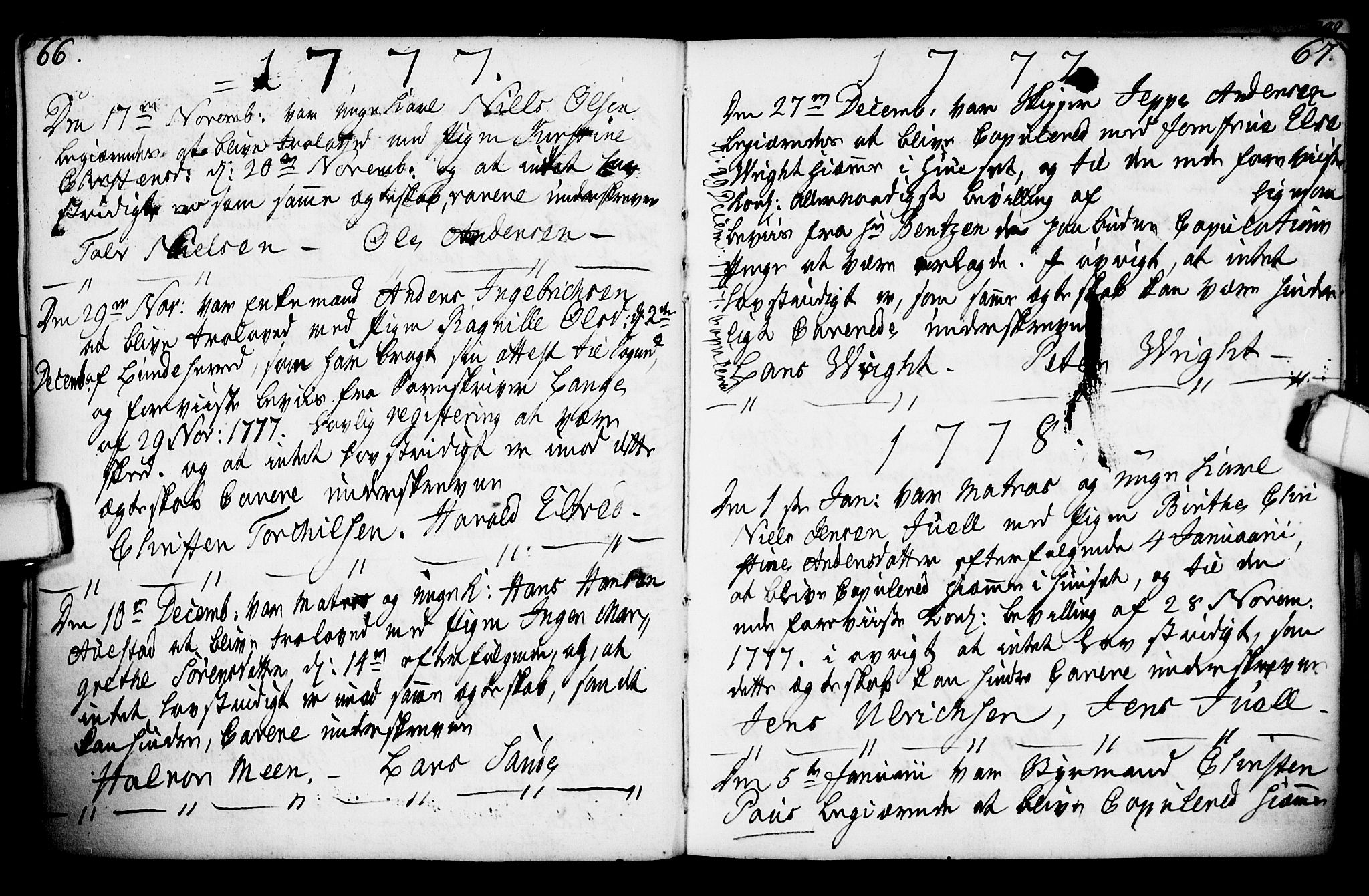 Porsgrunn kirkebøker , AV/SAKO-A-104/F/Fa/L0003: Parish register (official) no. 3, 1764-1814, p. 66-67