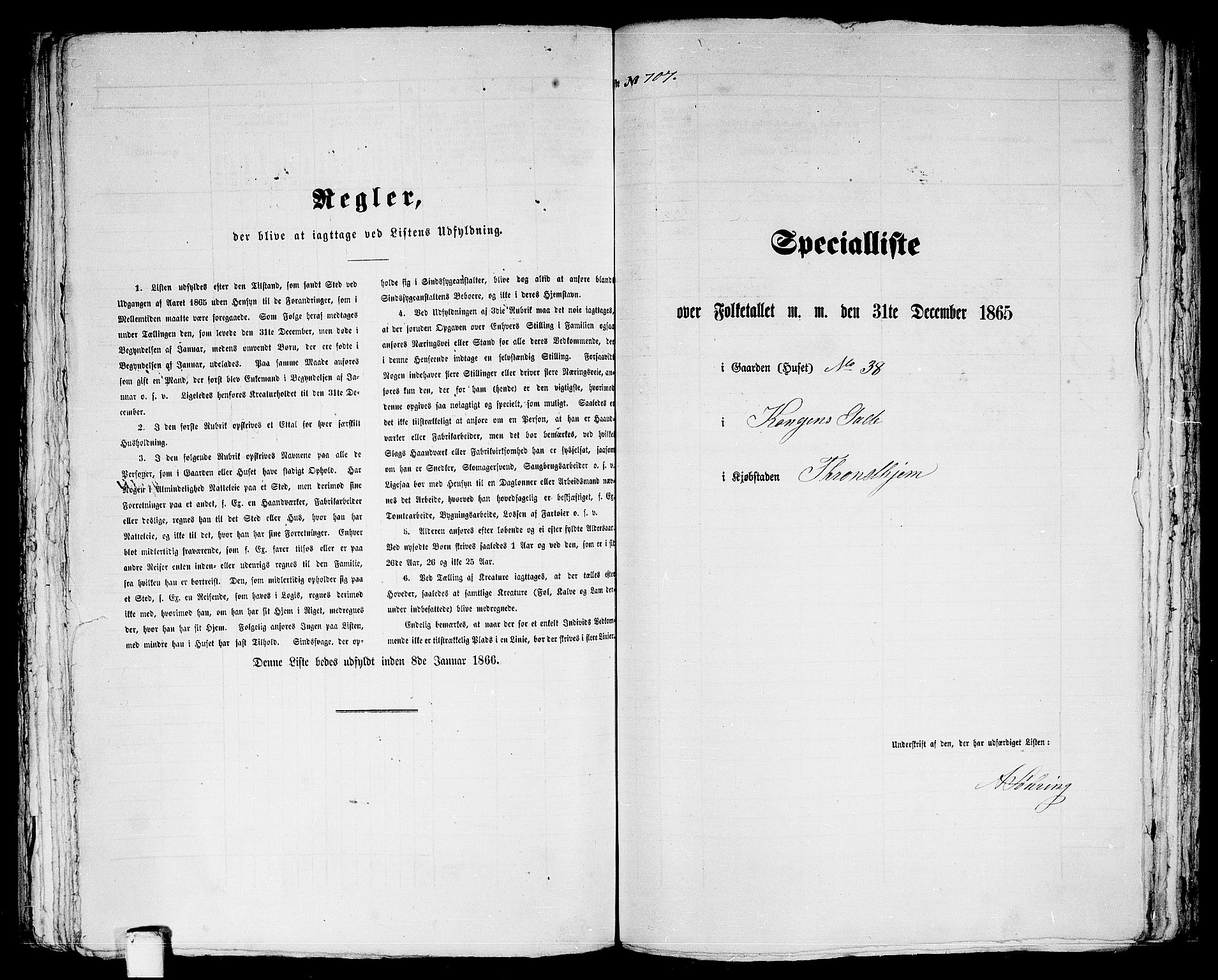 RA, 1865 census for Trondheim, 1865, p. 1463