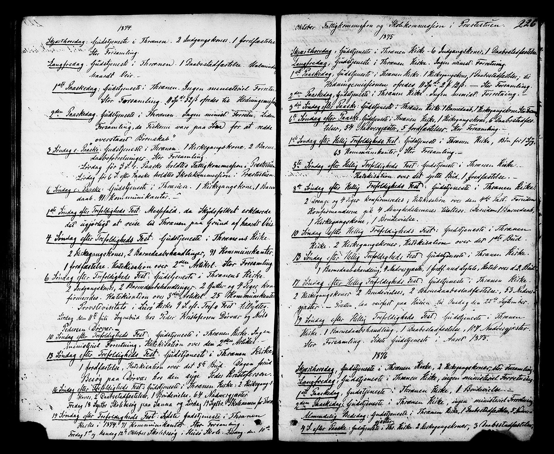 Ministerialprotokoller, klokkerbøker og fødselsregistre - Nordland, SAT/A-1459/840/L0579: Parish register (official) no. 840A01, 1863-1887, p. 226