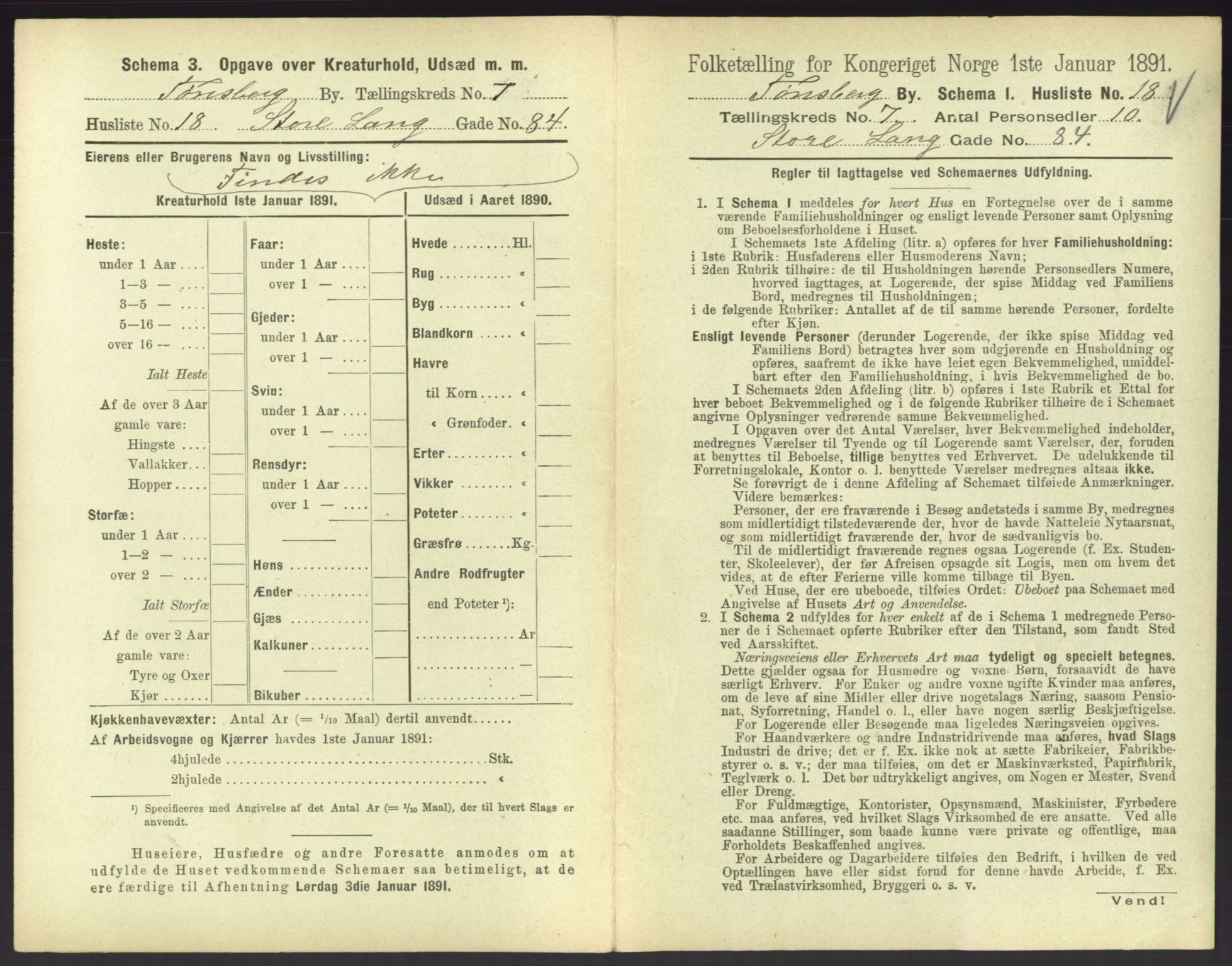 RA, 1891 census for 0705 Tønsberg, 1891, p. 306