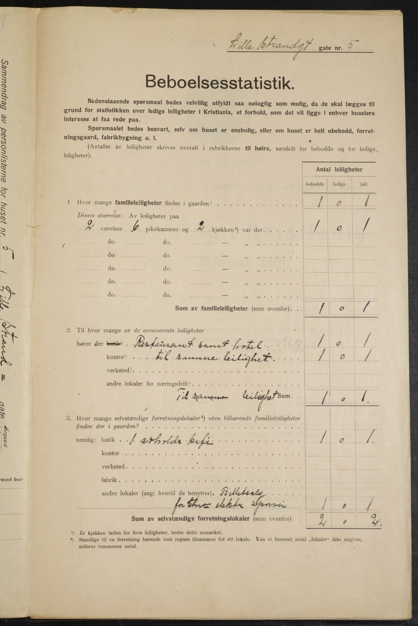 OBA, Municipal Census 1915 for Kristiania, 1915, p. 57091