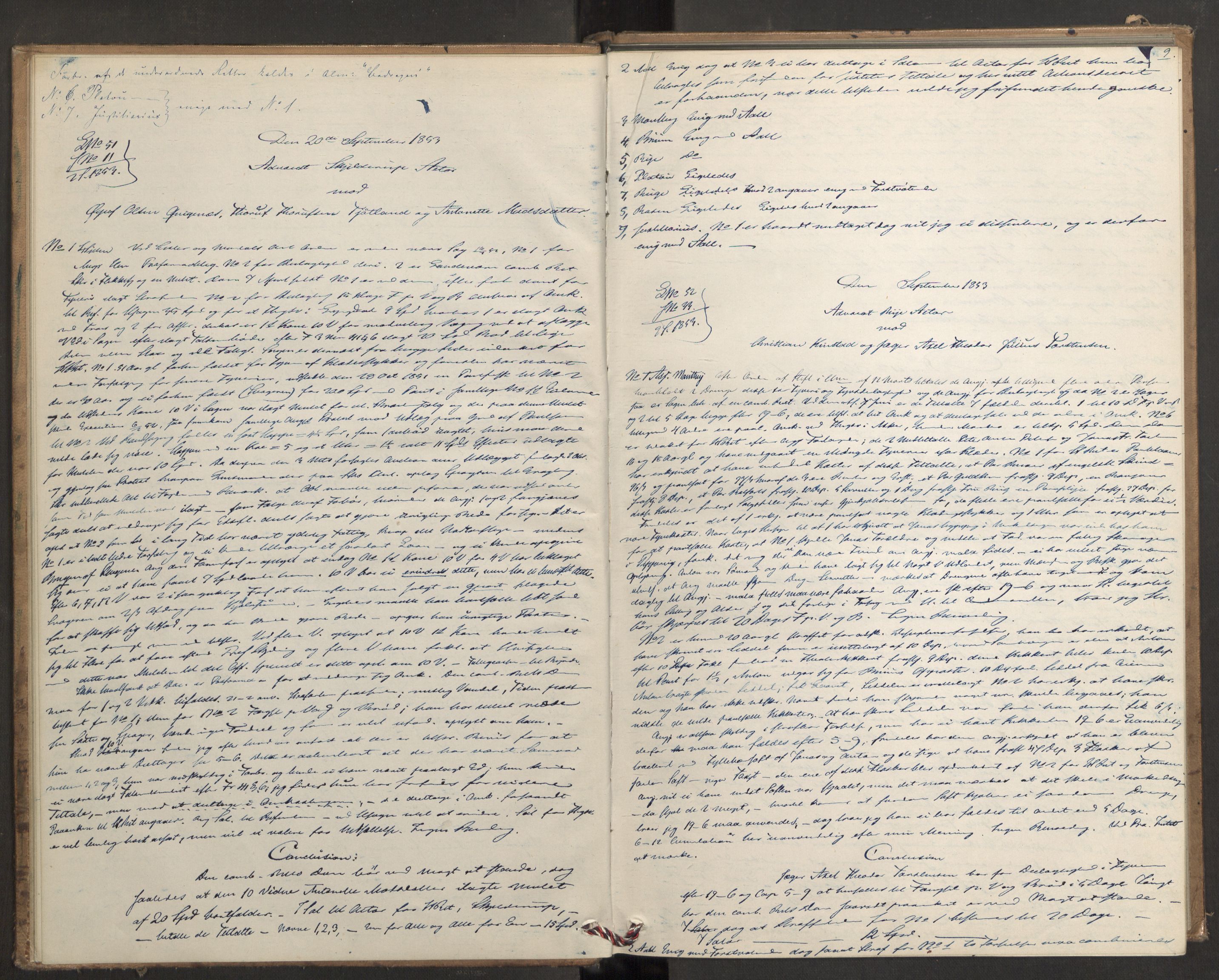 Høyesterett, AV/RA-S-1002/E/Eb/Ebb/L0046/0002: Voteringsprotokoller / Voteringsprotokoll, 1853-1854, p. 8b-9a