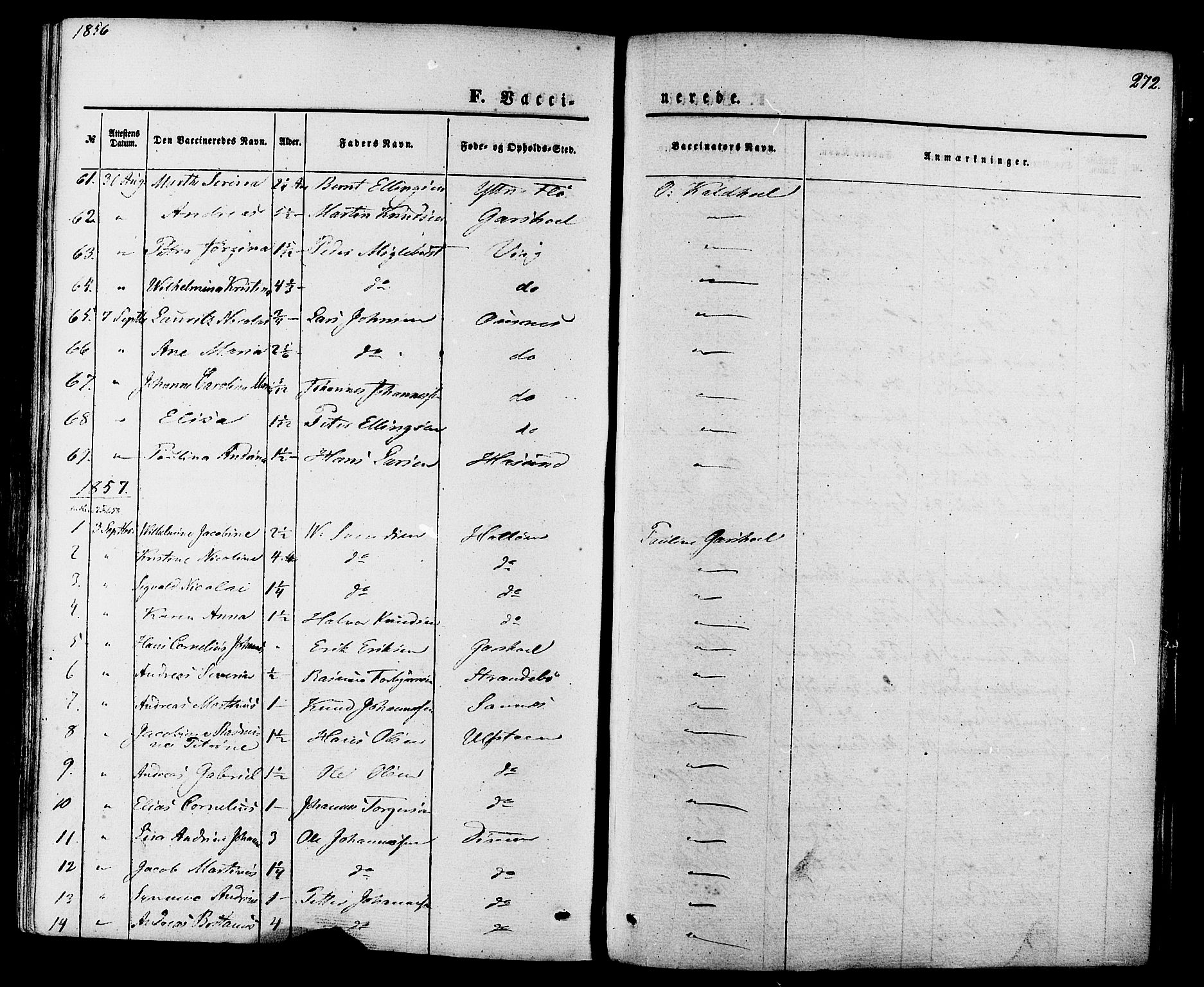 Ministerialprotokoller, klokkerbøker og fødselsregistre - Møre og Romsdal, AV/SAT-A-1454/509/L0105: Parish register (official) no. 509A03, 1848-1882, p. 272