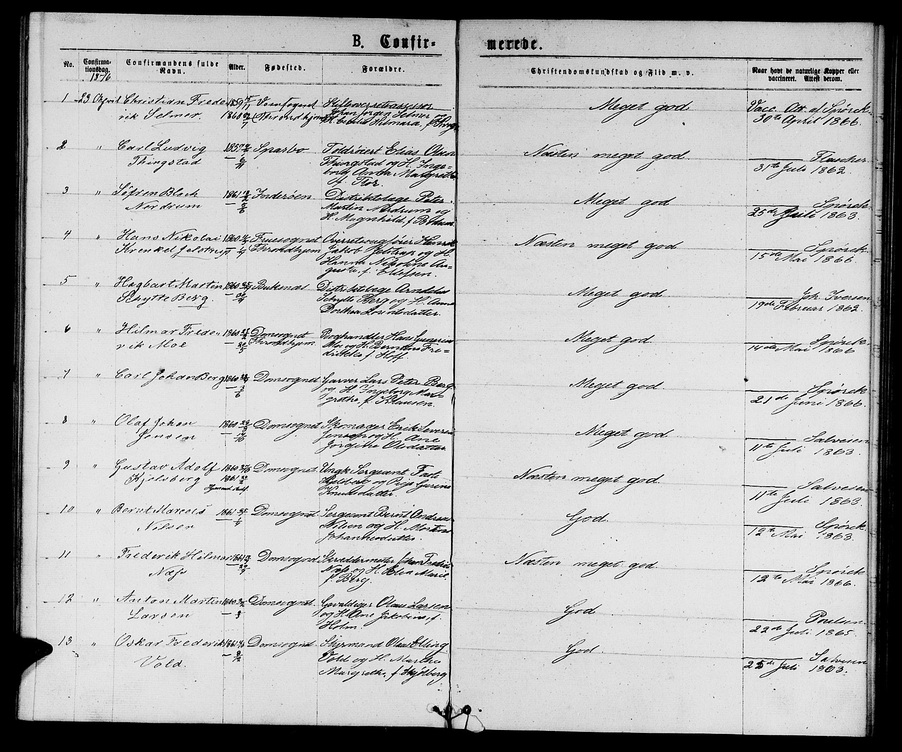 Ministerialprotokoller, klokkerbøker og fødselsregistre - Sør-Trøndelag, SAT/A-1456/601/L0088: Parish register (copy) no. 601C06, 1870-1878, p. 211b