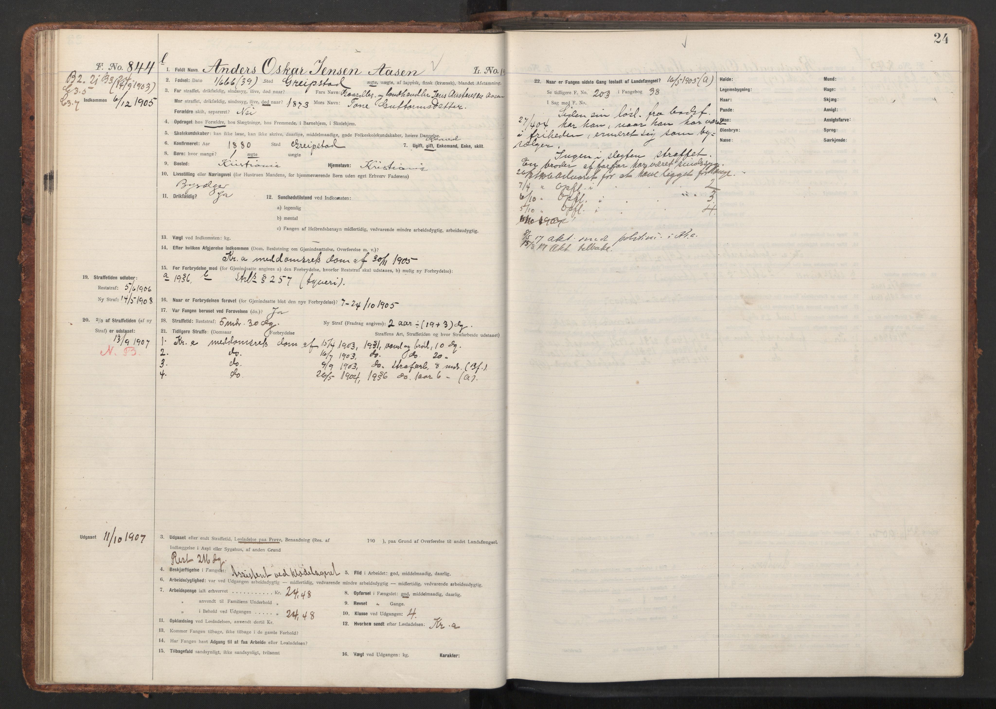 Botsfengslet, AV/RA-S-1539/D/Db/Dbb/L0040: 821l - 171m, 1905-1907, p. 24