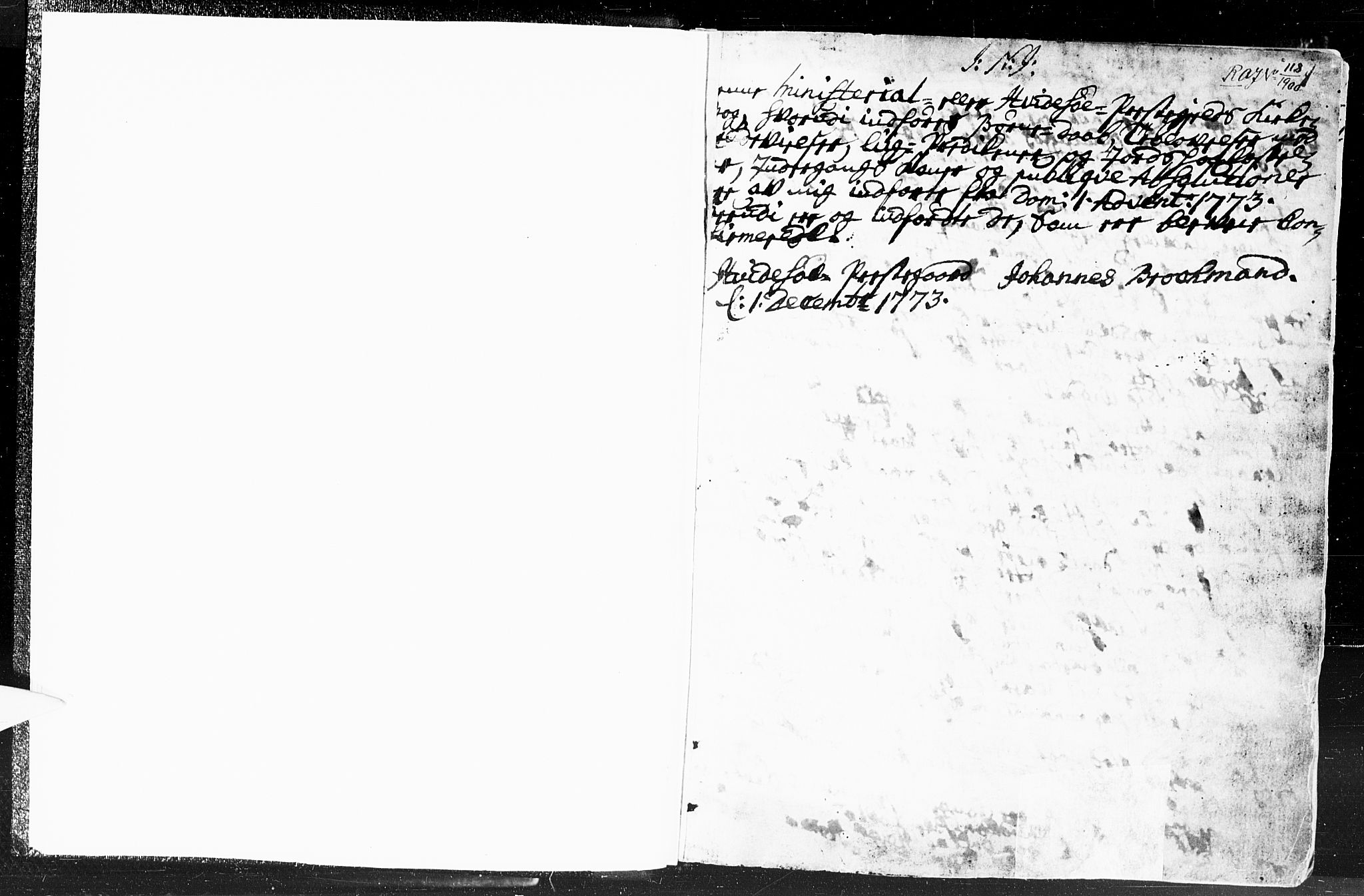 Kviteseid kirkebøker, SAKO/A-276/F/Fa/L0002: Parish register (official) no. I 2, 1773-1786, p. 1