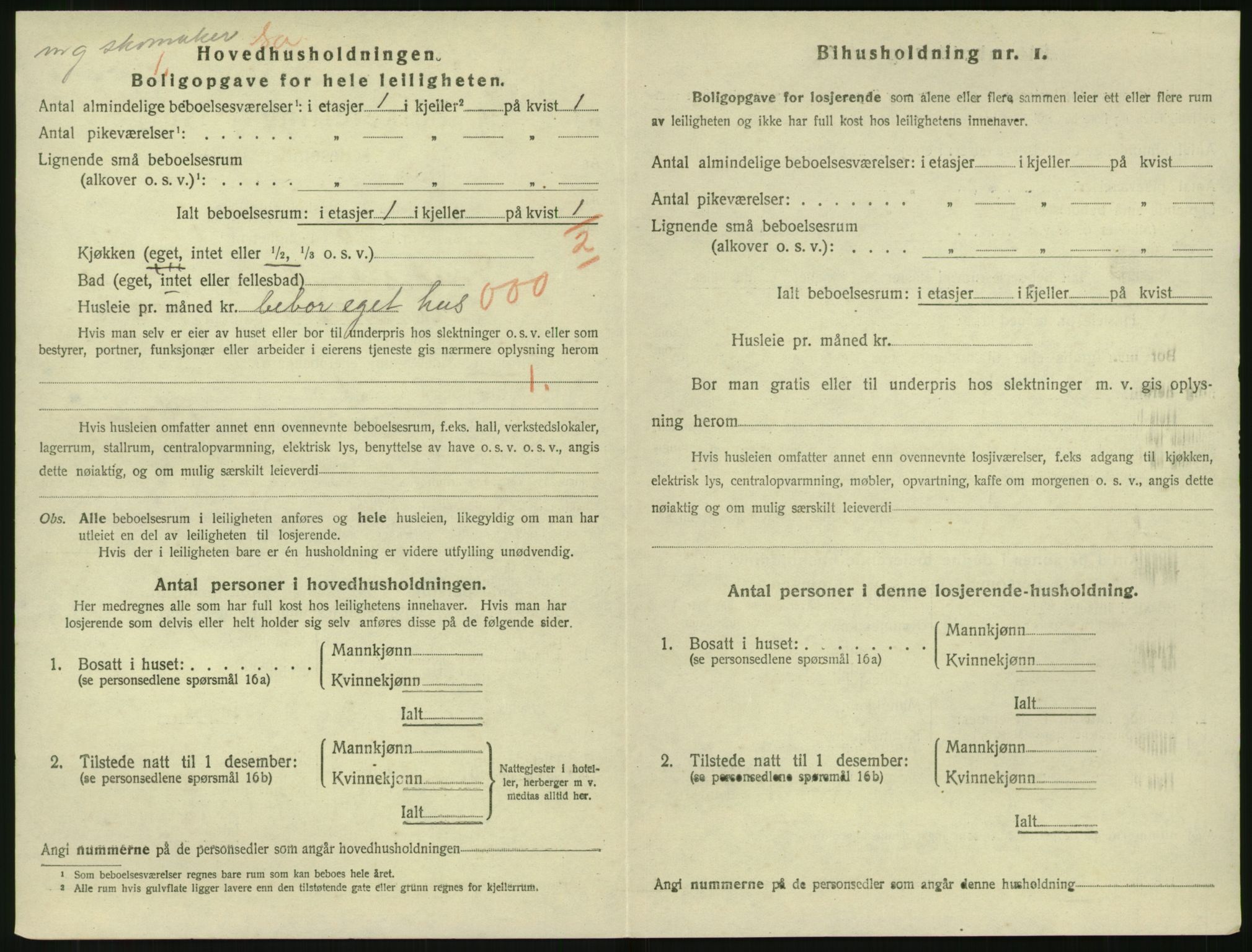 SAK, 1920 census for Tvedestrand, 1920, p. 800