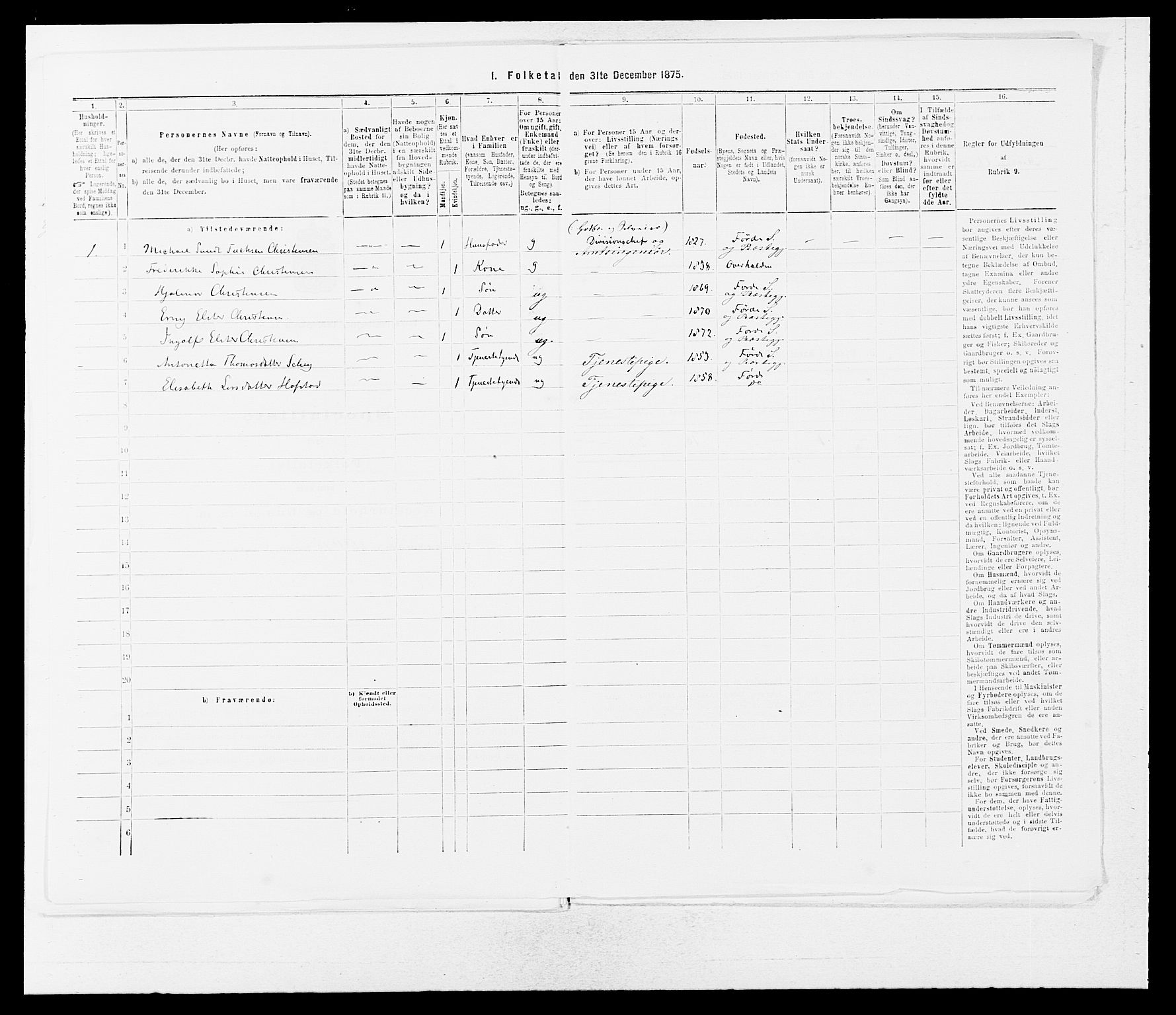 SAB, 1875 census for 1432P Førde, 1875, p. 661