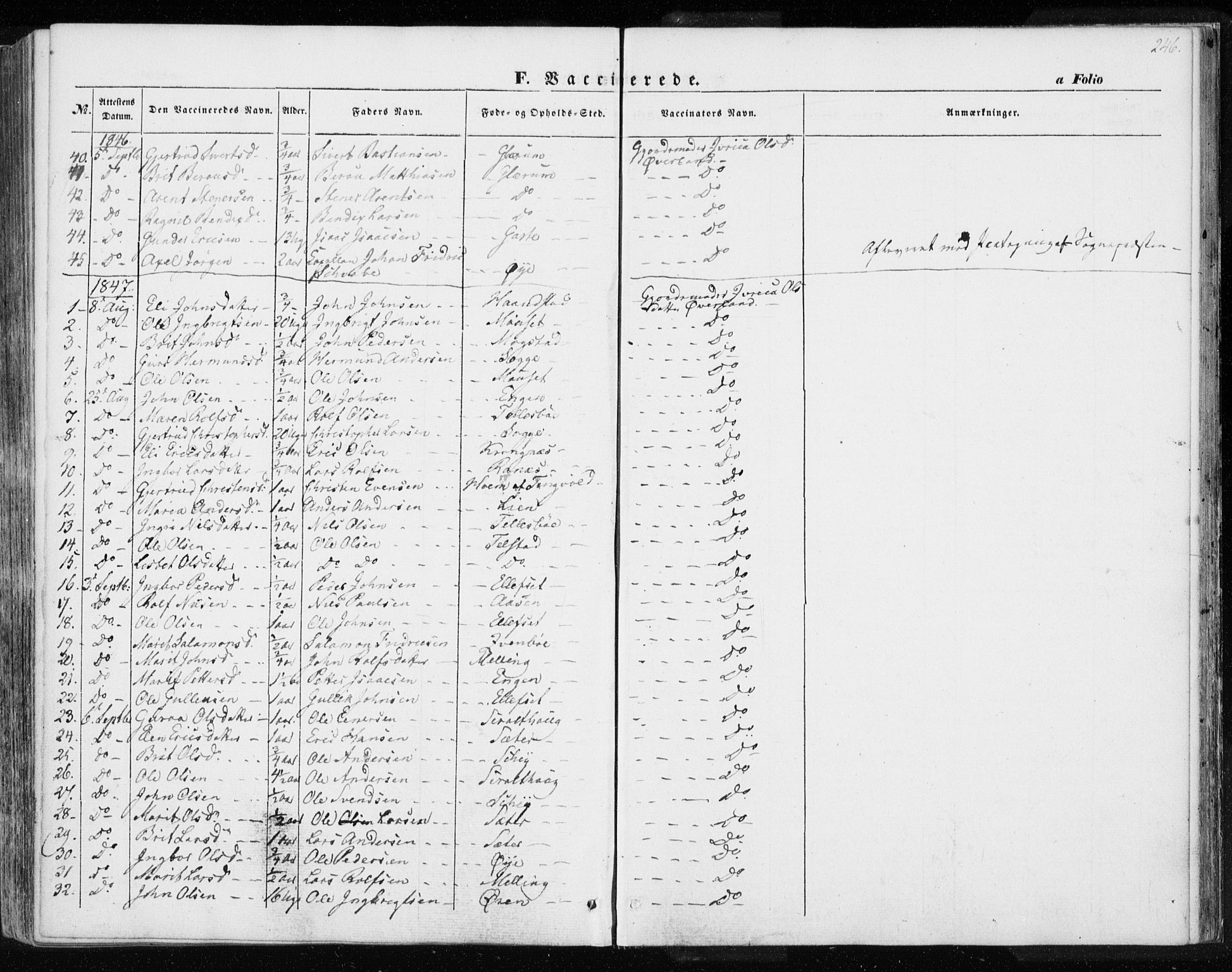 Ministerialprotokoller, klokkerbøker og fødselsregistre - Møre og Romsdal, AV/SAT-A-1454/595/L1043: Parish register (official) no. 595A05, 1843-1851, p. 246