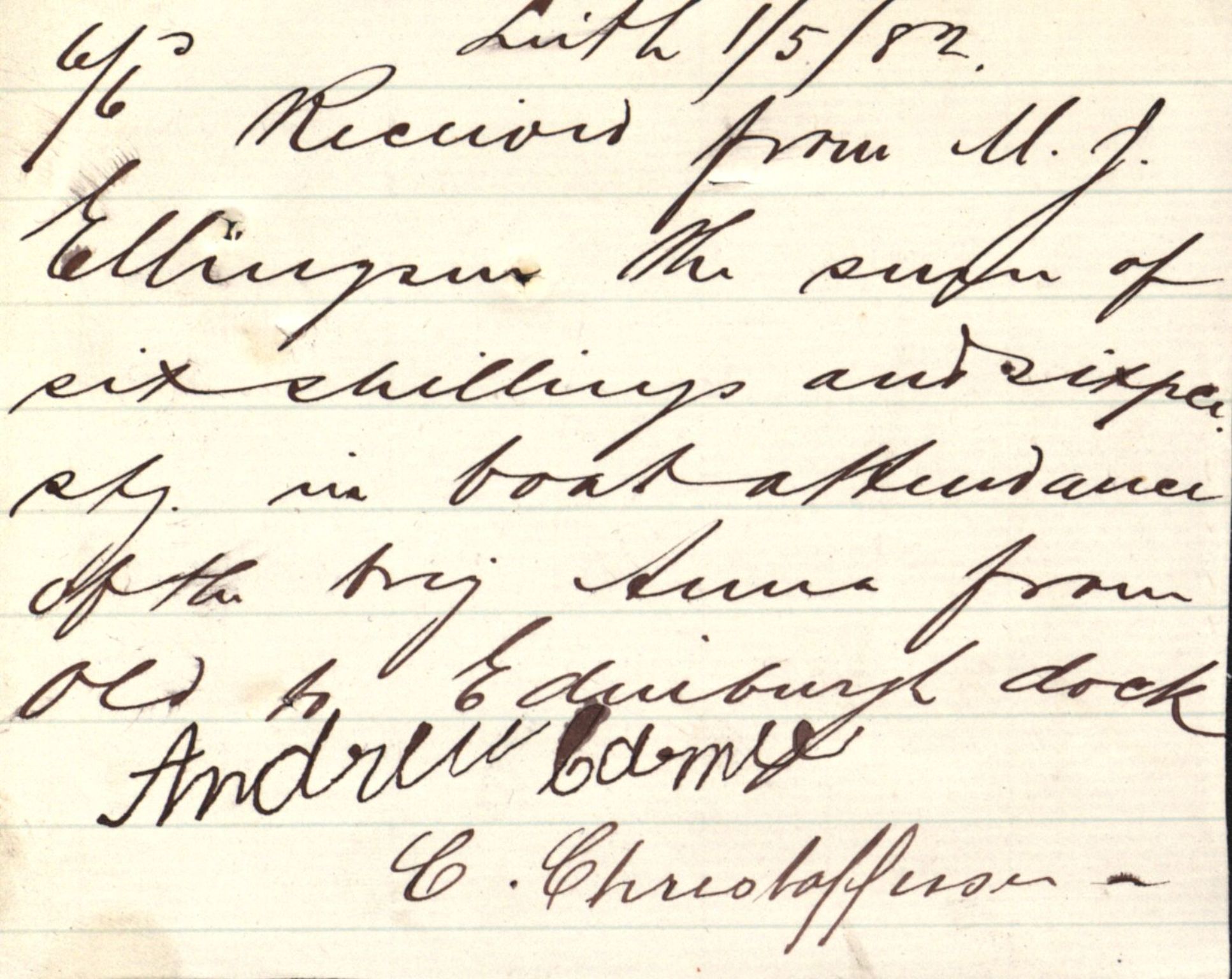 Pa 63 - Østlandske skibsassuranceforening, VEMU/A-1079/G/Ga/L0014/0012: Havaridokumenter / Sophie, Andover, Alliance, Anna, 1882, p. 65