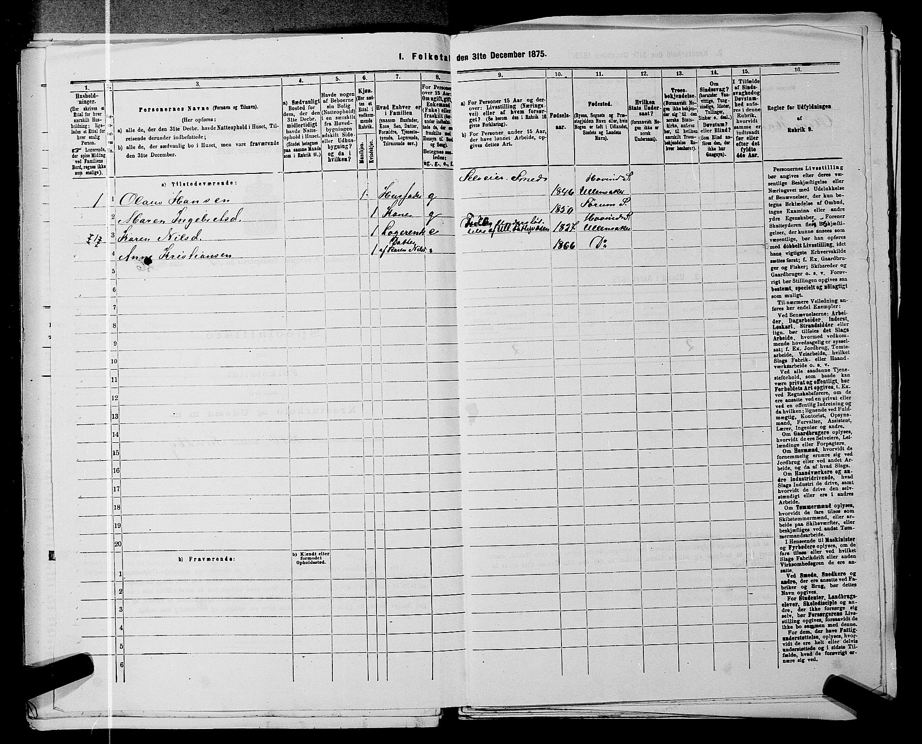 RA, 1875 census for 0235P Ullensaker, 1875, p. 1771