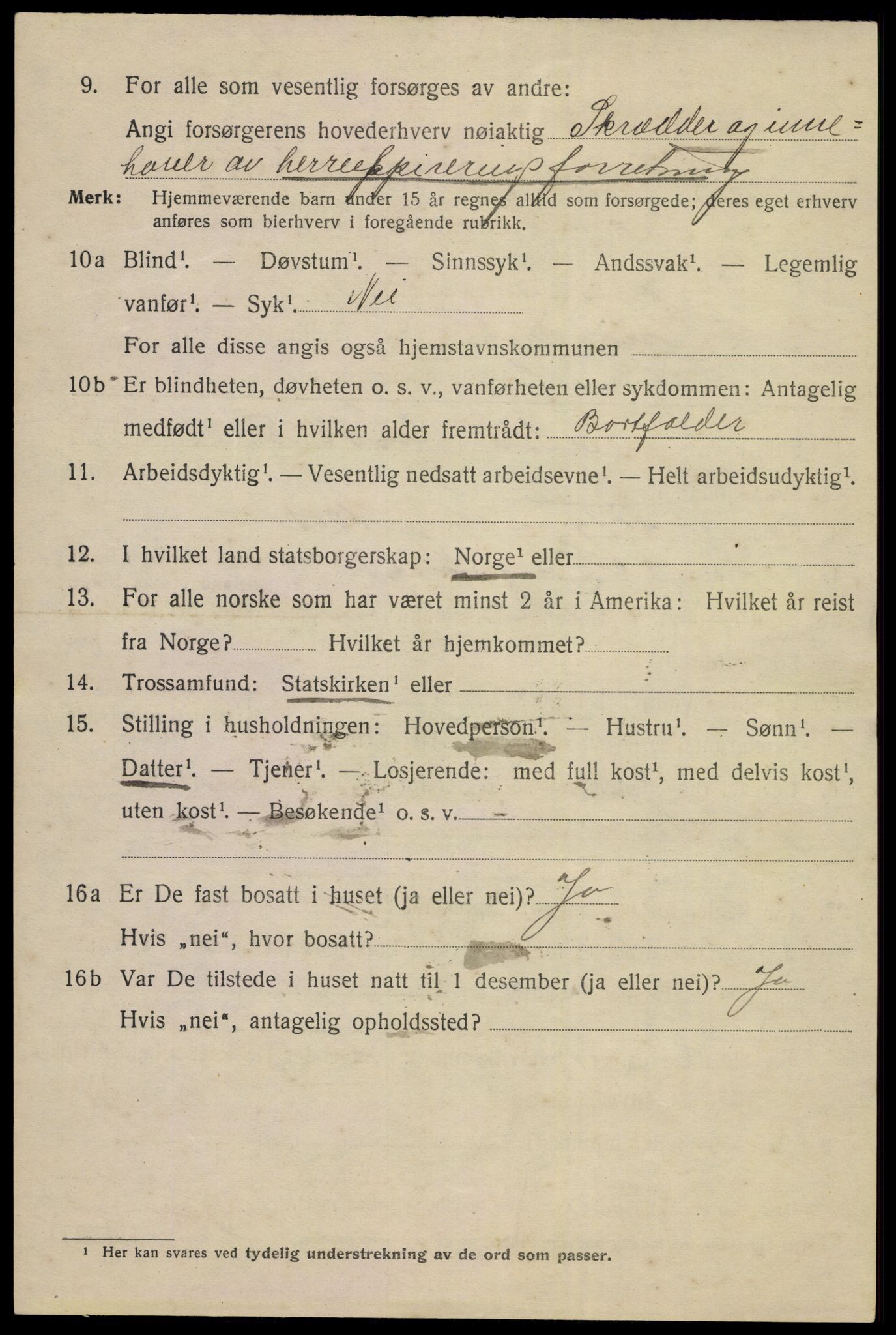 SAKO, 1920 census for Kongsberg, 1920, p. 10975