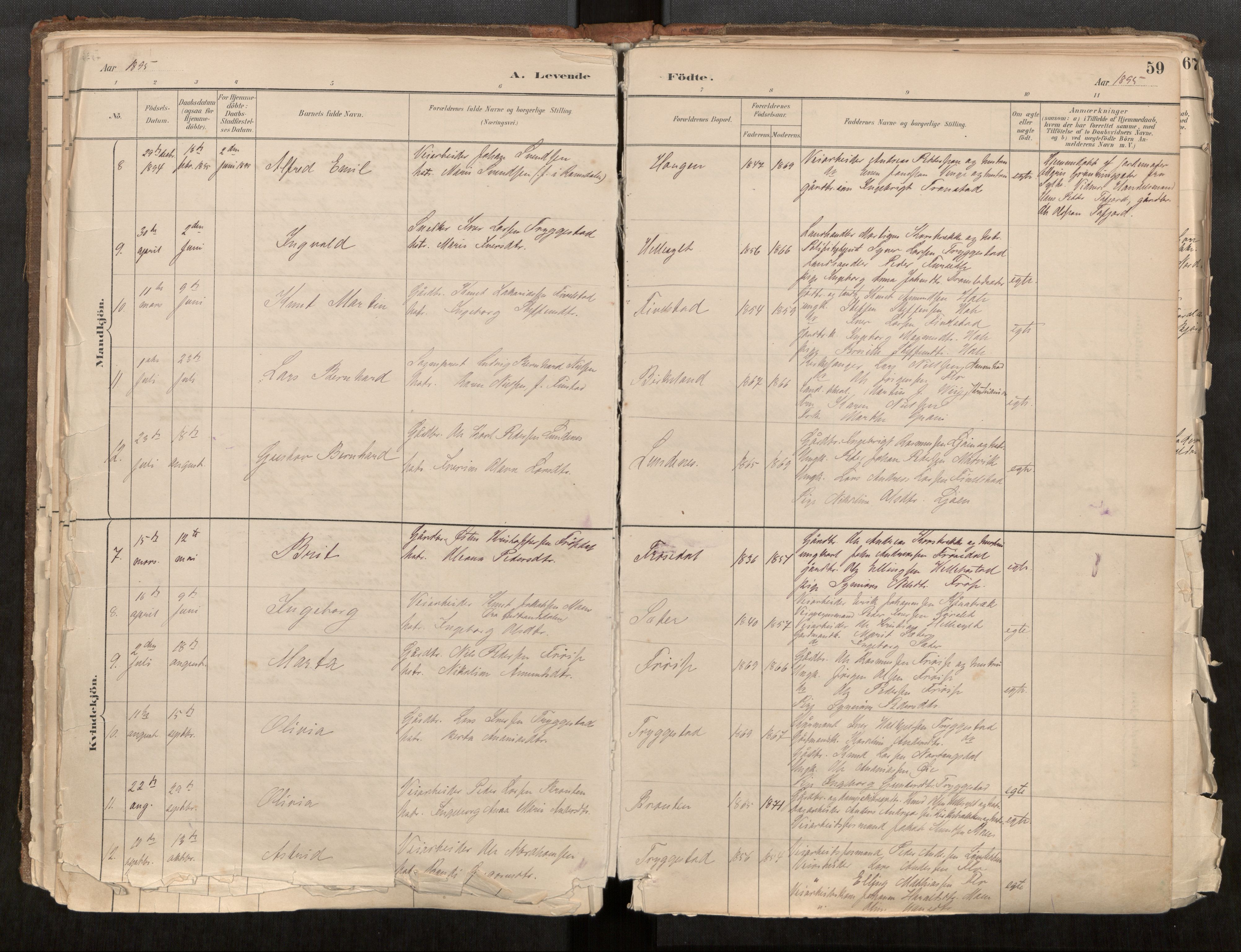 Sunnylven sokneprestkontor, SAT/A-1007: Parish register (official) no. 517A08, 1882-1939, p. 59