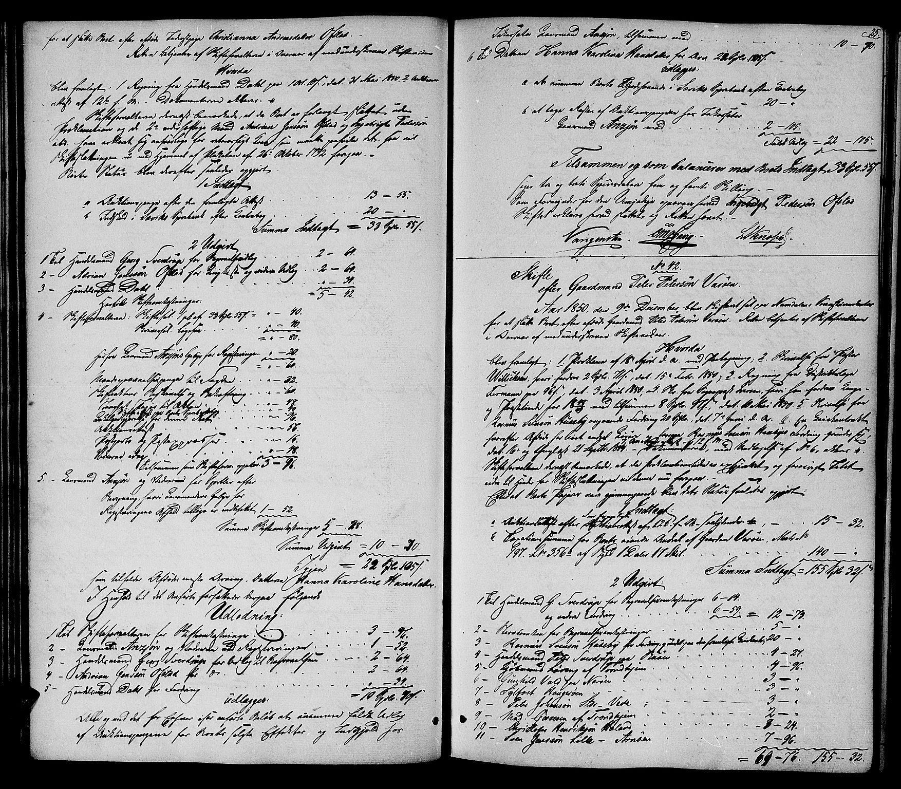 Namdal sorenskriveri, AV/SAT-A-4133/1/3/3A/L0043: Skifteprotokoll nr. 5, 1850-1858, p. 25