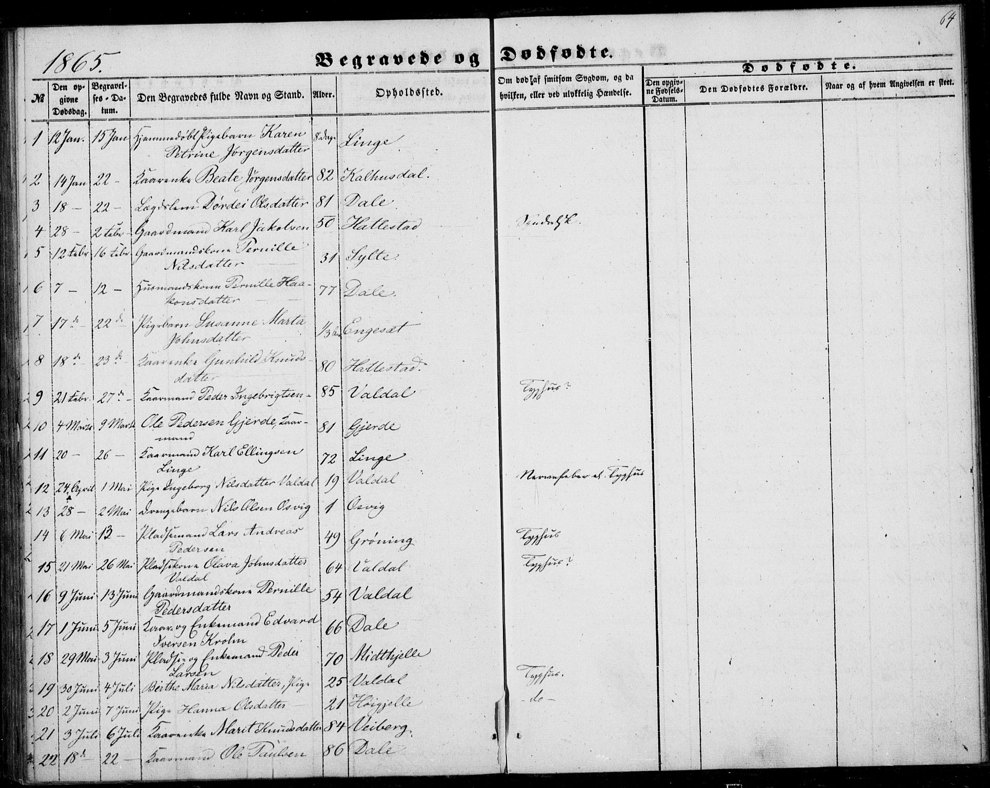 Ministerialprotokoller, klokkerbøker og fødselsregistre - Møre og Romsdal, SAT/A-1454/519/L0251: Parish register (official) no. 519A10, 1854-1868, p. 64